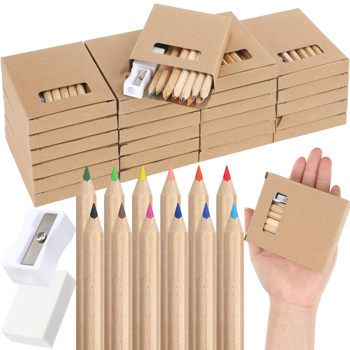 Sinload 72 Set Mini Colored Pencil Bulk for Kid 3.5 Inch Colored Pencils