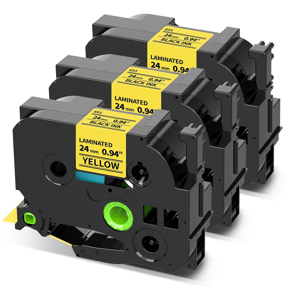 COLORWING TZe-651 24mm Yellow P Touch Label Tape Replace for Brother TZ-651