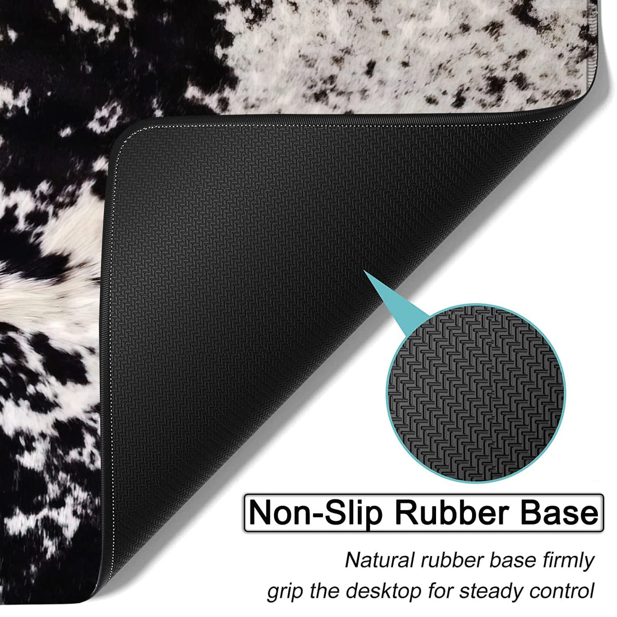 Large Gaming Mouse Pad, 31.5x11.8 in Extended Computer Mouse Mat with Non-Slip PU Base, Ergonomic