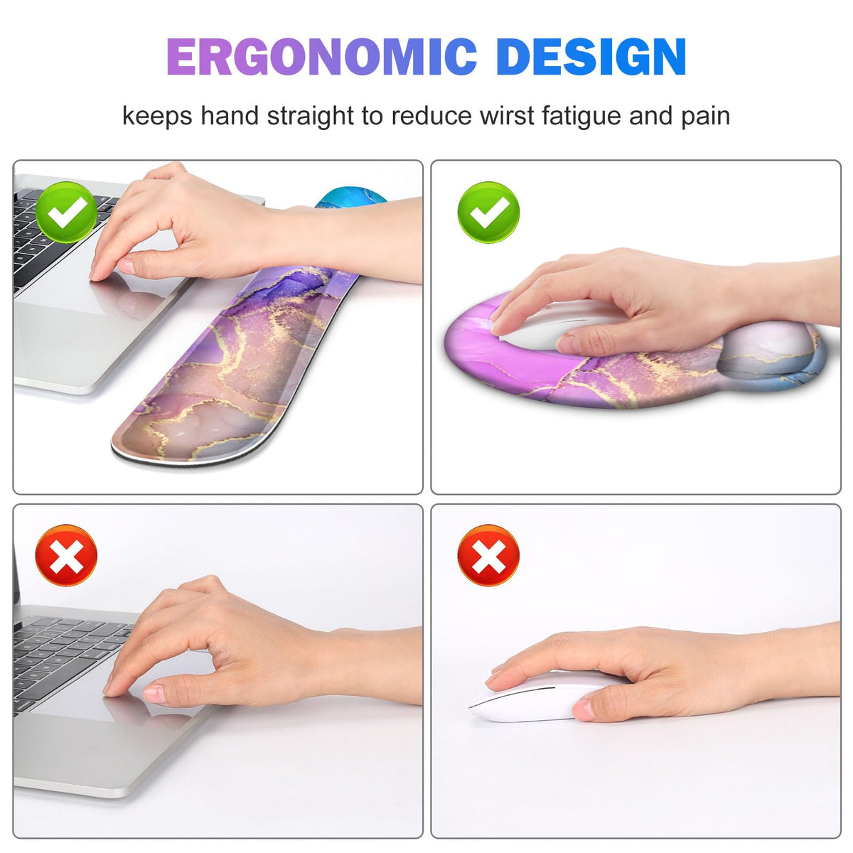 Gaming Mouse Pad, 4in1 XXL Mousepad Large Desk Mat, Cute Desk Pad Protector