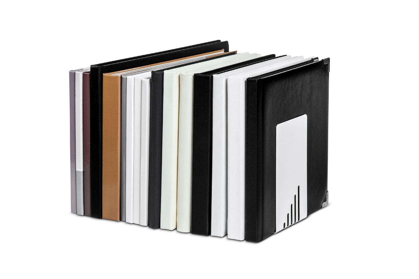 Maul 85 x 140 x 140 mm Narrow Metal Book Ends - White