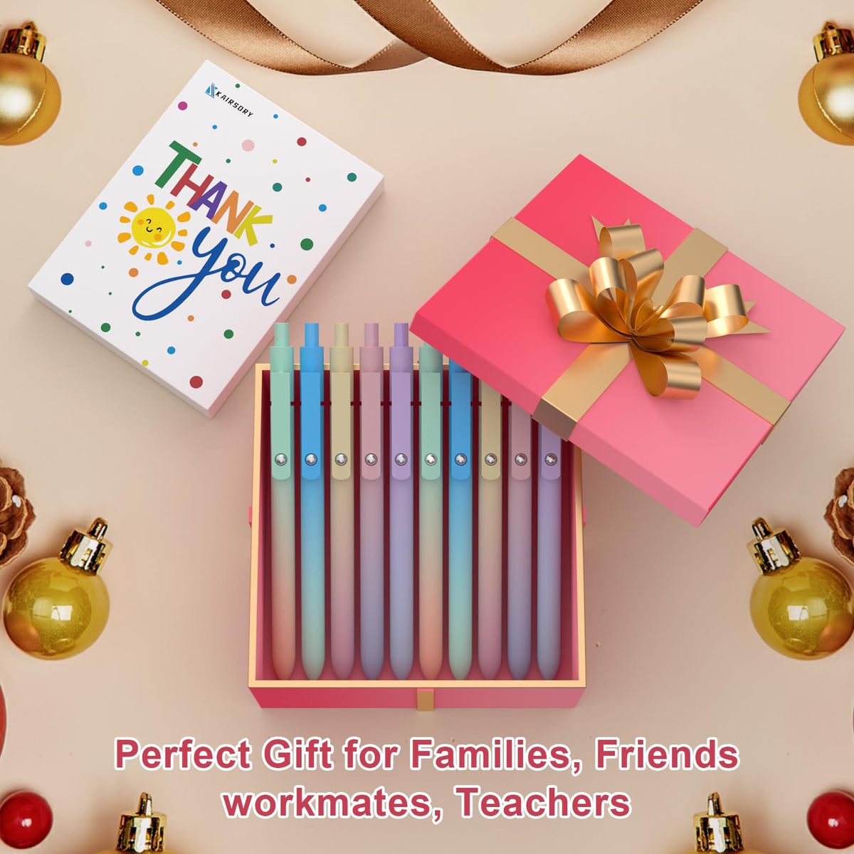Kairsory Gel Pens,0.5mm Fine Point Quick Dry Black Gel Pen,Smooth Writing,High-End Series Aesthetic