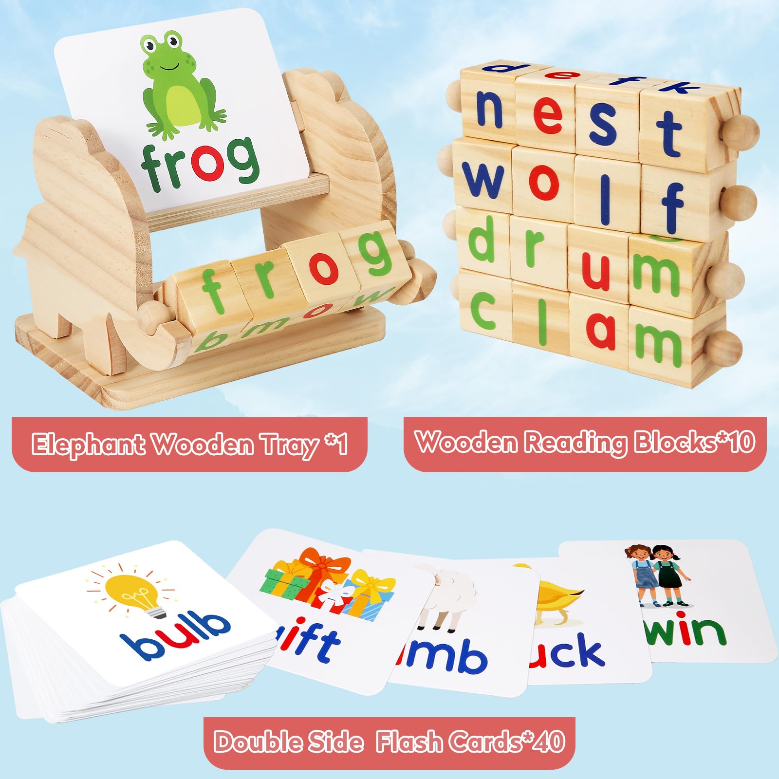 Montessori Educational Toy，Kid Learning Activity Gift for 3-6 Year(4 Block)