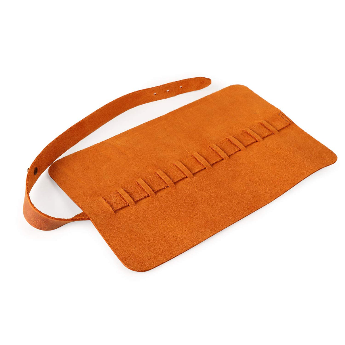 Londo Genuine Leather Retro Pen and Pencil Case - Metal Snap Fastener, Pencil Pouch Stationery Bag