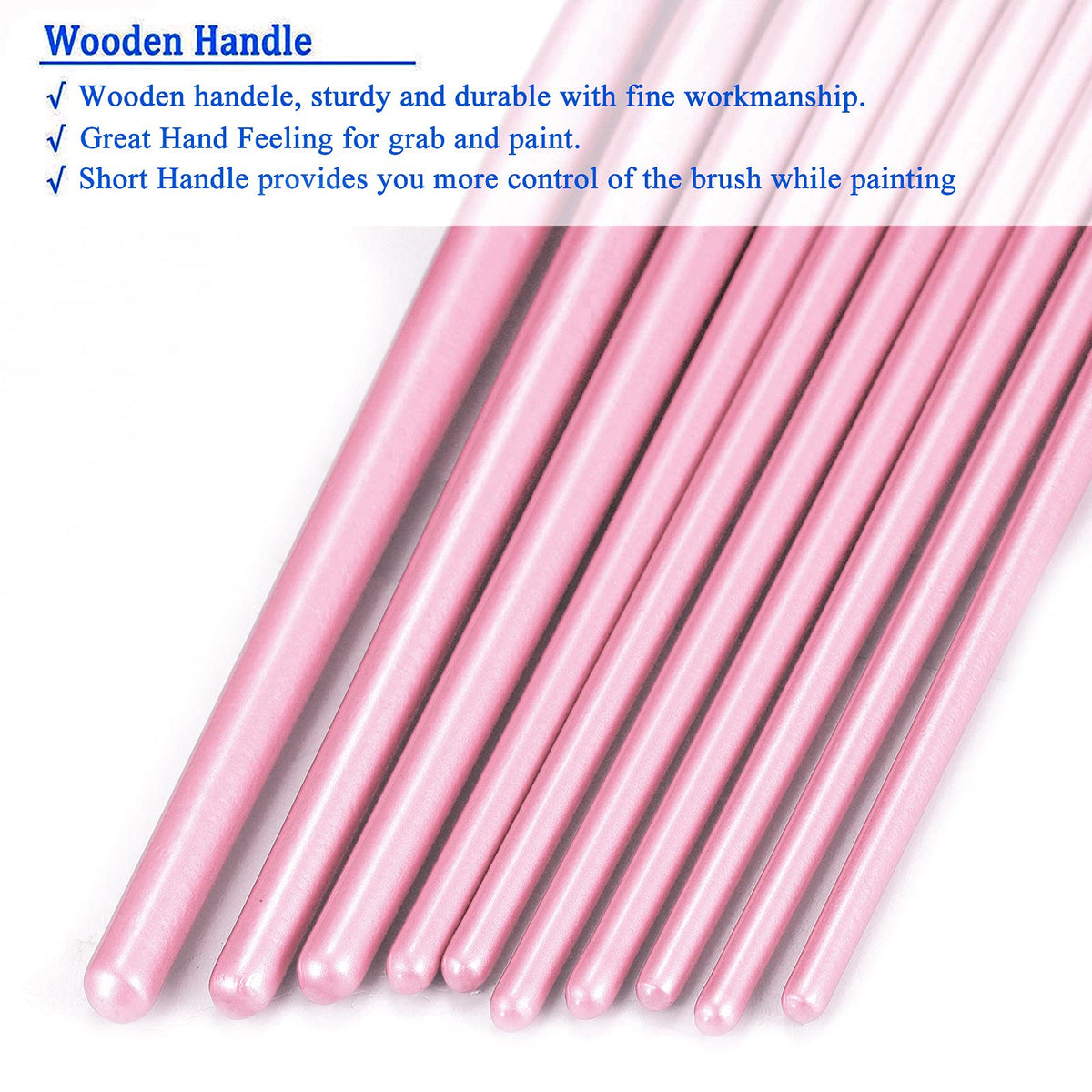 BOSOBO Paint Brushes Set, 6 Pack 60 Pcs Round Pointed Tip Paintbrushes Nylon Hair Artist Acrylic
