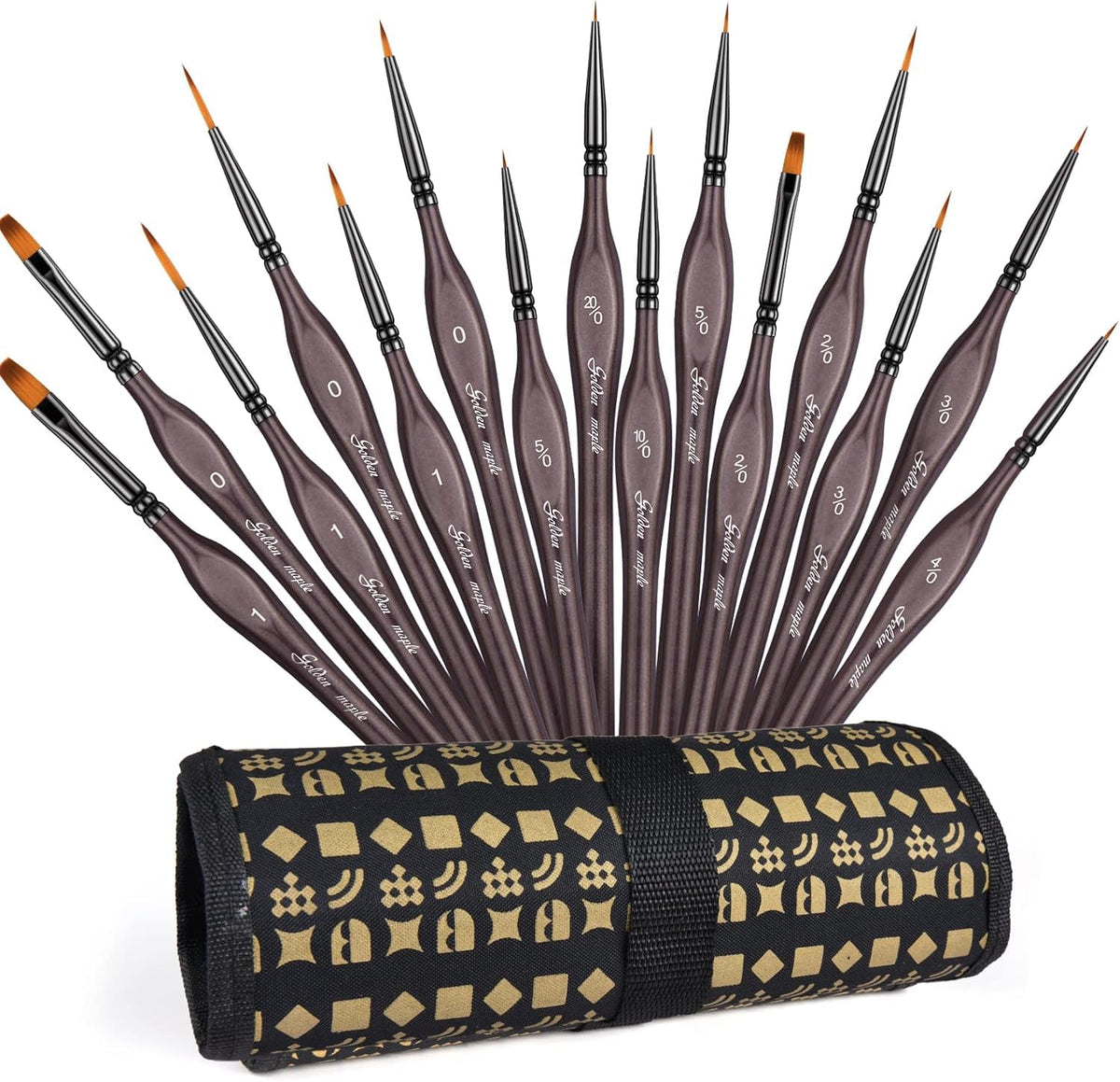 Golden Maple Miniature Paint Brushes, 15PC Model Brushes Micro Detail Paint Brush Set, Fine