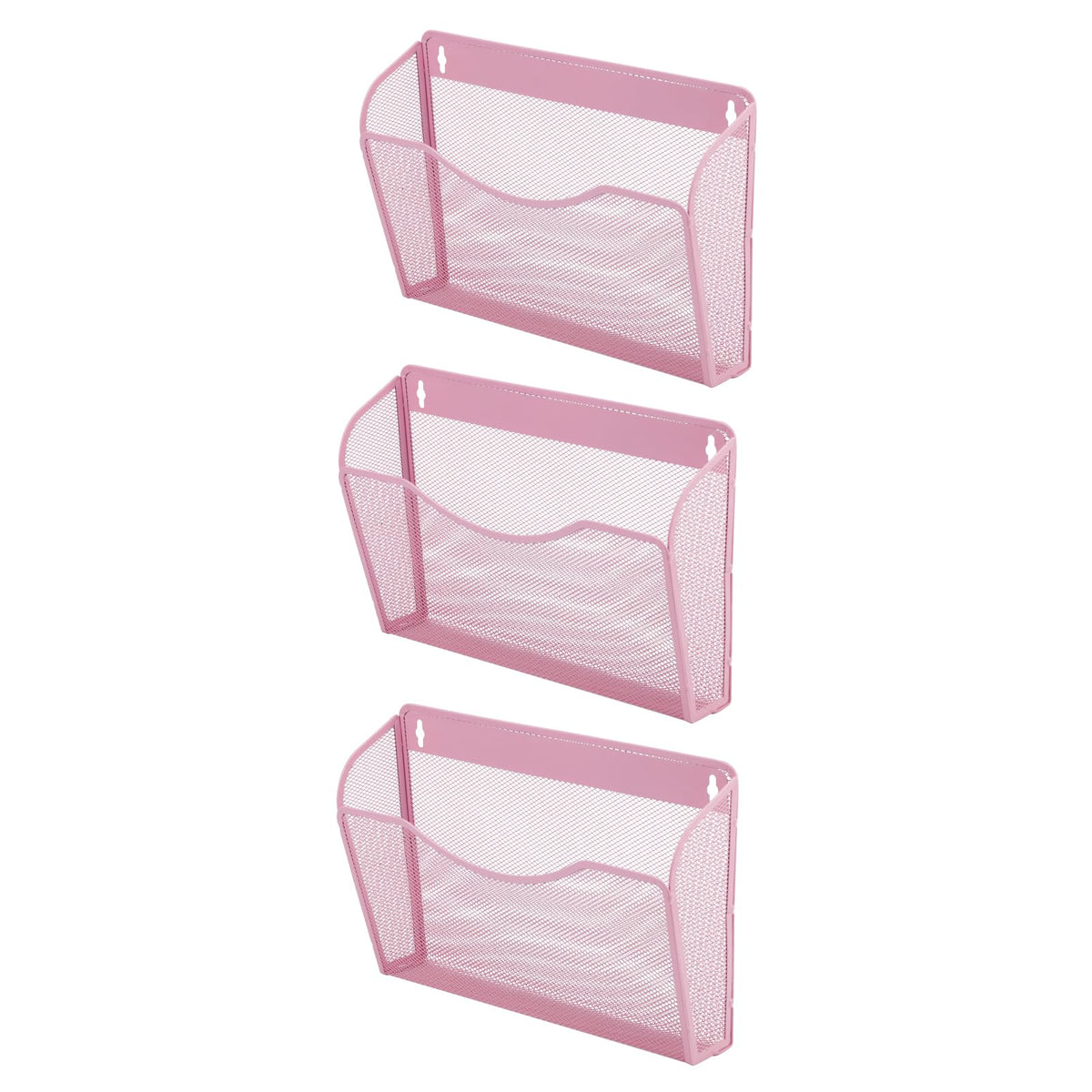 EASEPRES 3 Single Pocket Mesh Hanging File Organizer, Vertical Wall Mounted Magazine File Holder
