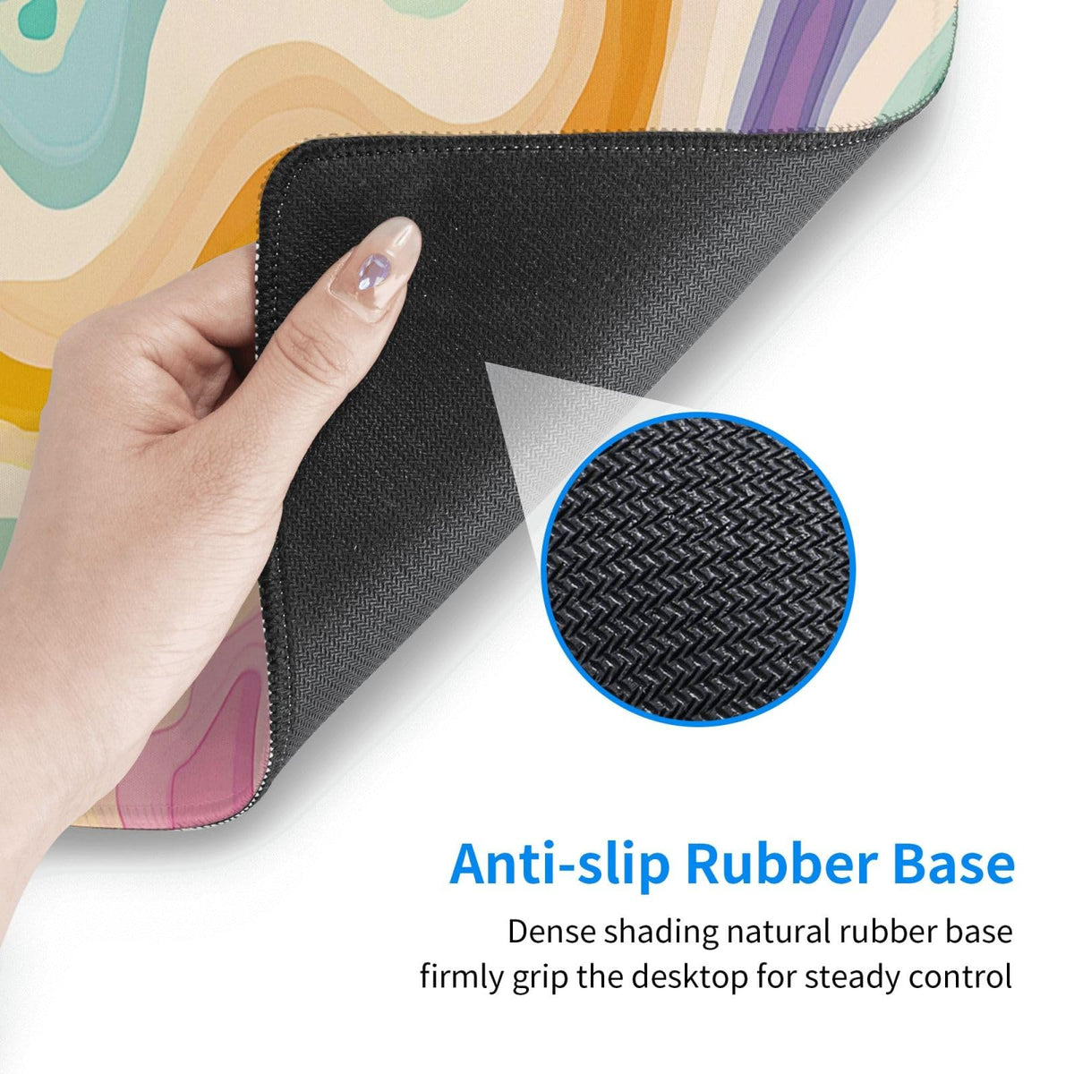 Abstract Aesthetic Desk Mat Desktop,Gaming Mouse Pad Long Cute Desk Pads