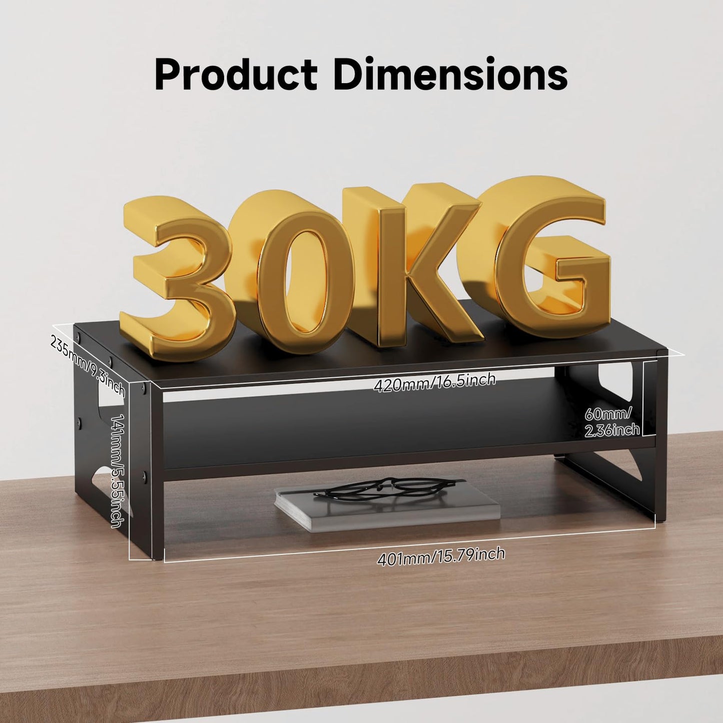 Pholiten 2-Tier Monitor Stand Riser for desk