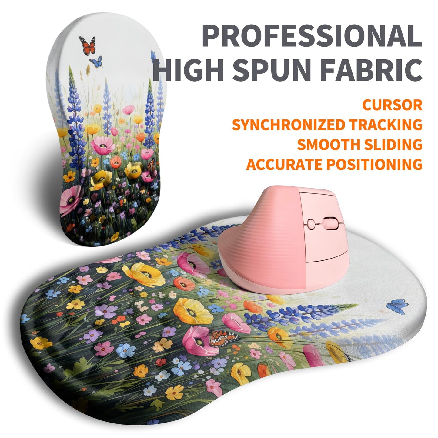 Armanza Ergonomic Joint Wrist Support Mouse Pad with Memory Foam Cushion Massage Bump, Carpal