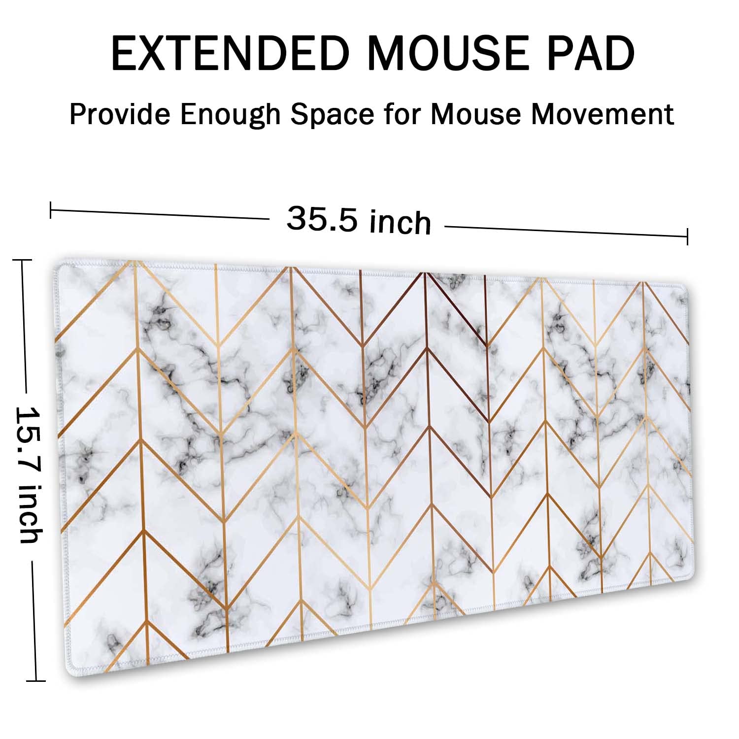 SSOIU Desk Mat,Large Mouse Pad 35.5" x 15.7" XXL Extended Gaming Mouse Pad Mat with Non-Slip Base