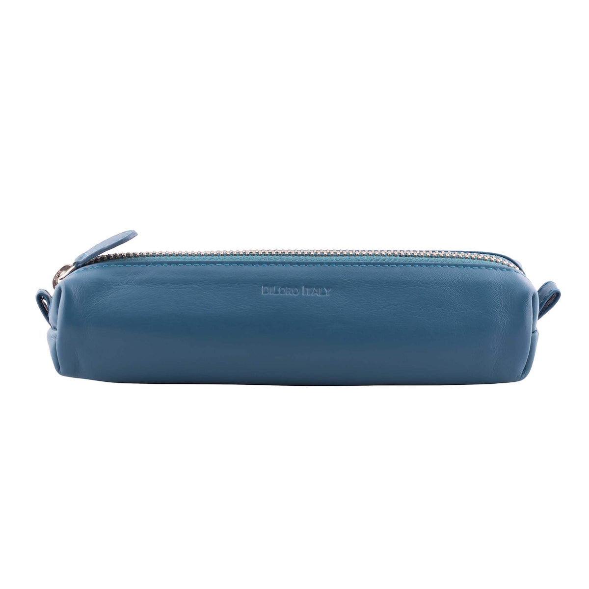 DiLoro Leather Zippered Fountain Ballpoint Rollerball Pens and Pencils Case Holder Pouch Genuine