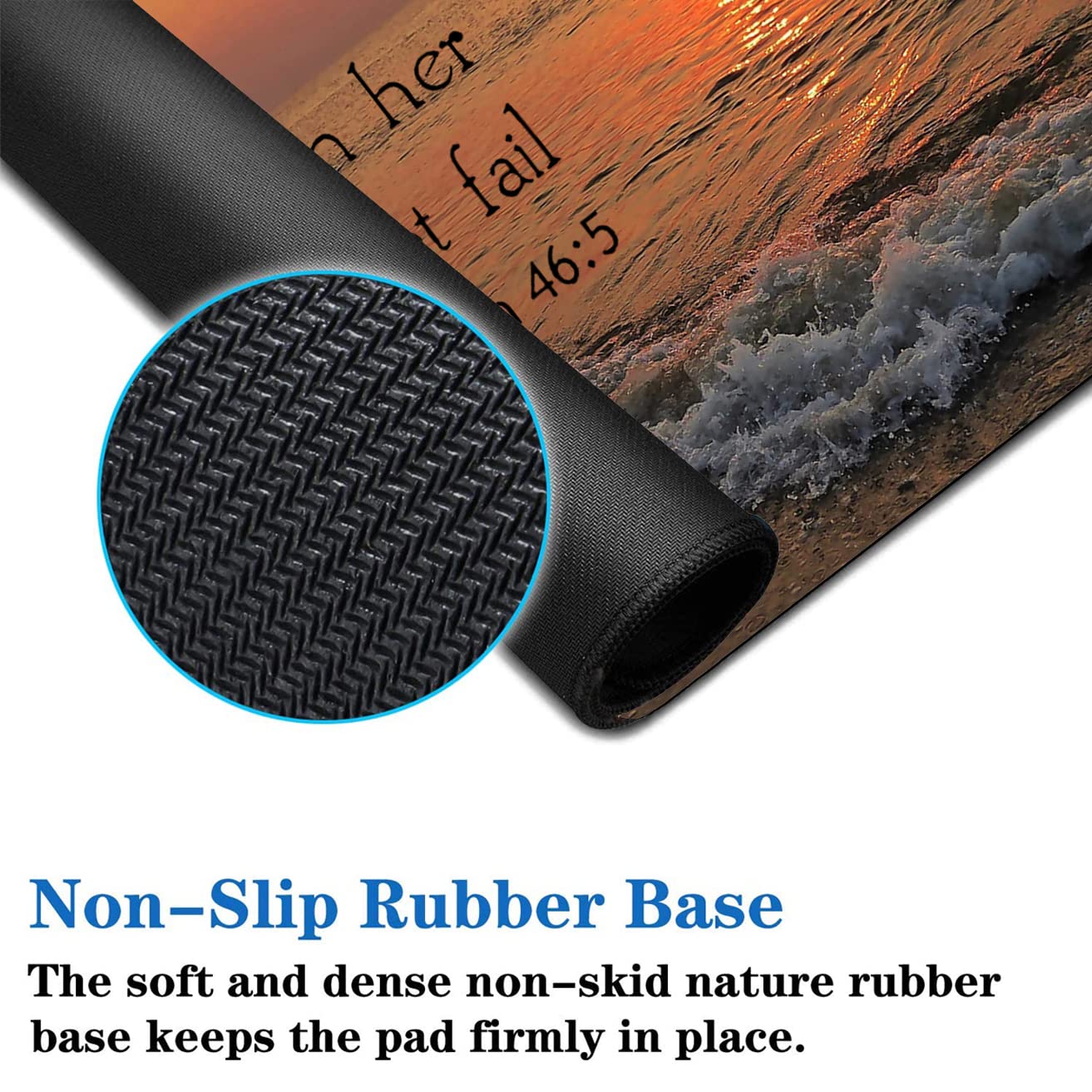 3 Piece Mouse Pad Set with Stitched Edge Large Anti-Slip Mouse Pad Desk Pad Keyboard Pad + Wrist