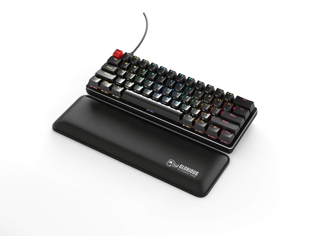 Glorious Soft Padded Gaming Wrist Rest (Compact (Slim), Black)