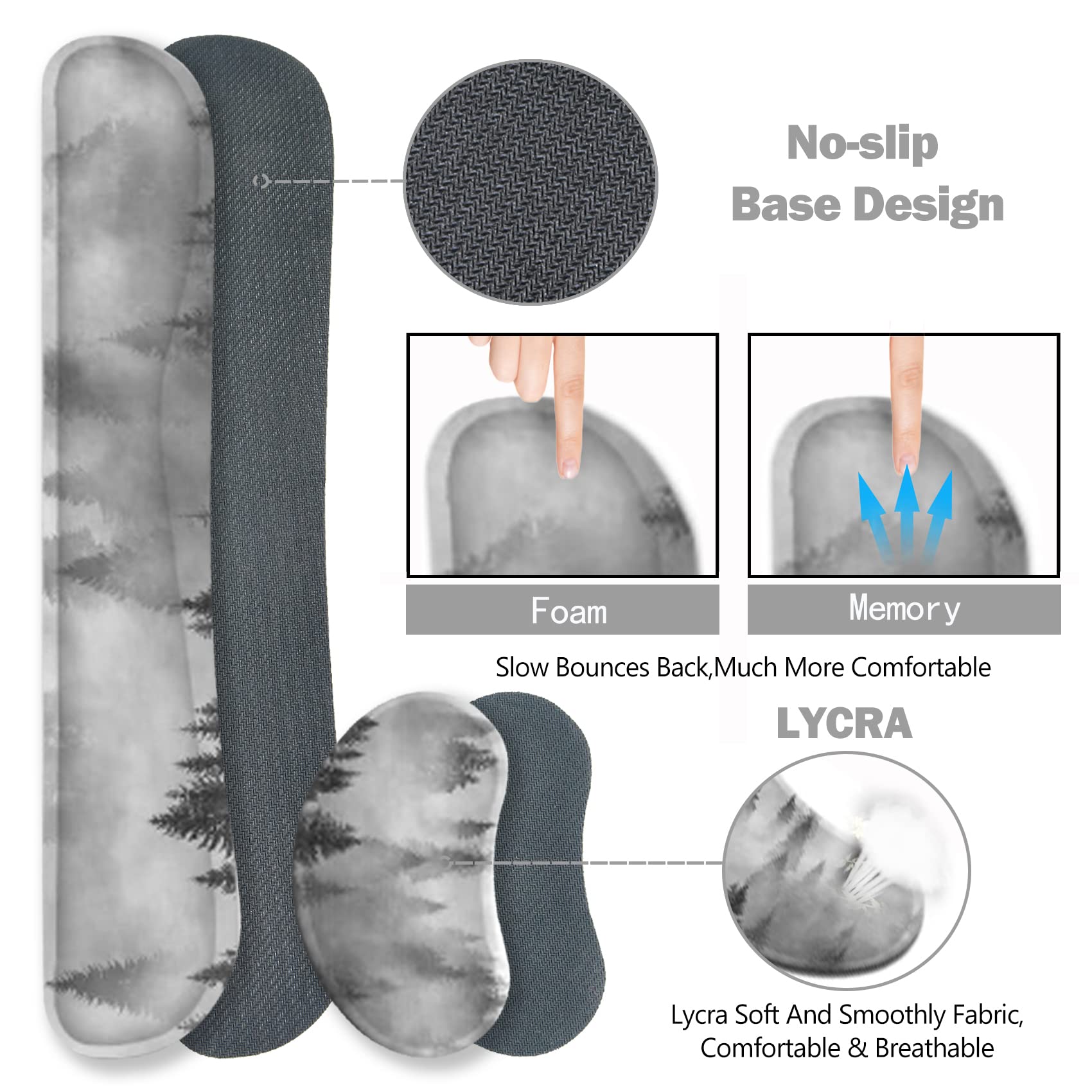 ToLuLu Extended Gaming Mouse Pad, Ergonomic Keyboard Mouse Wrist Rest Set