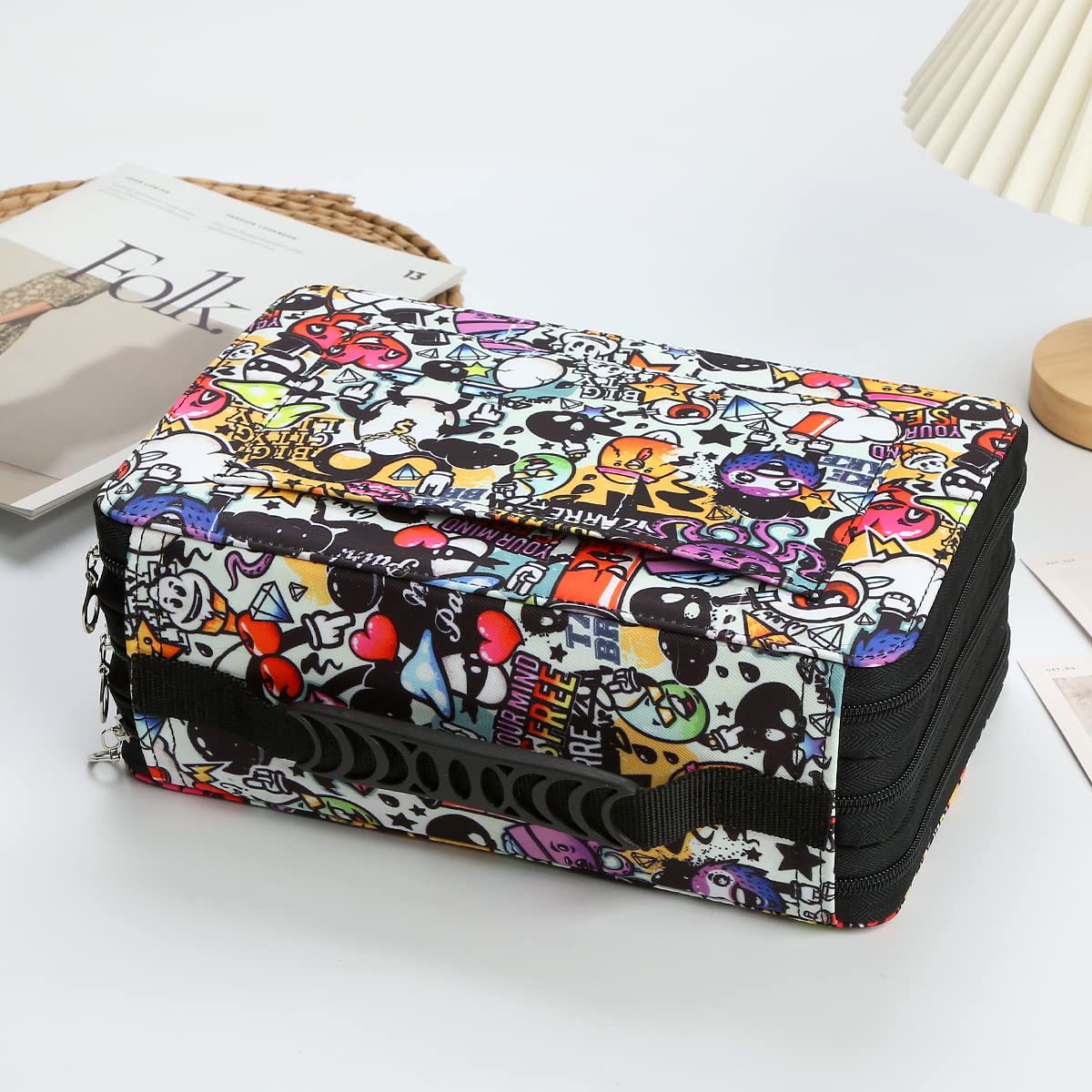 Lbxgap 102 Slots Marker Pen Organizer Case w/Handle