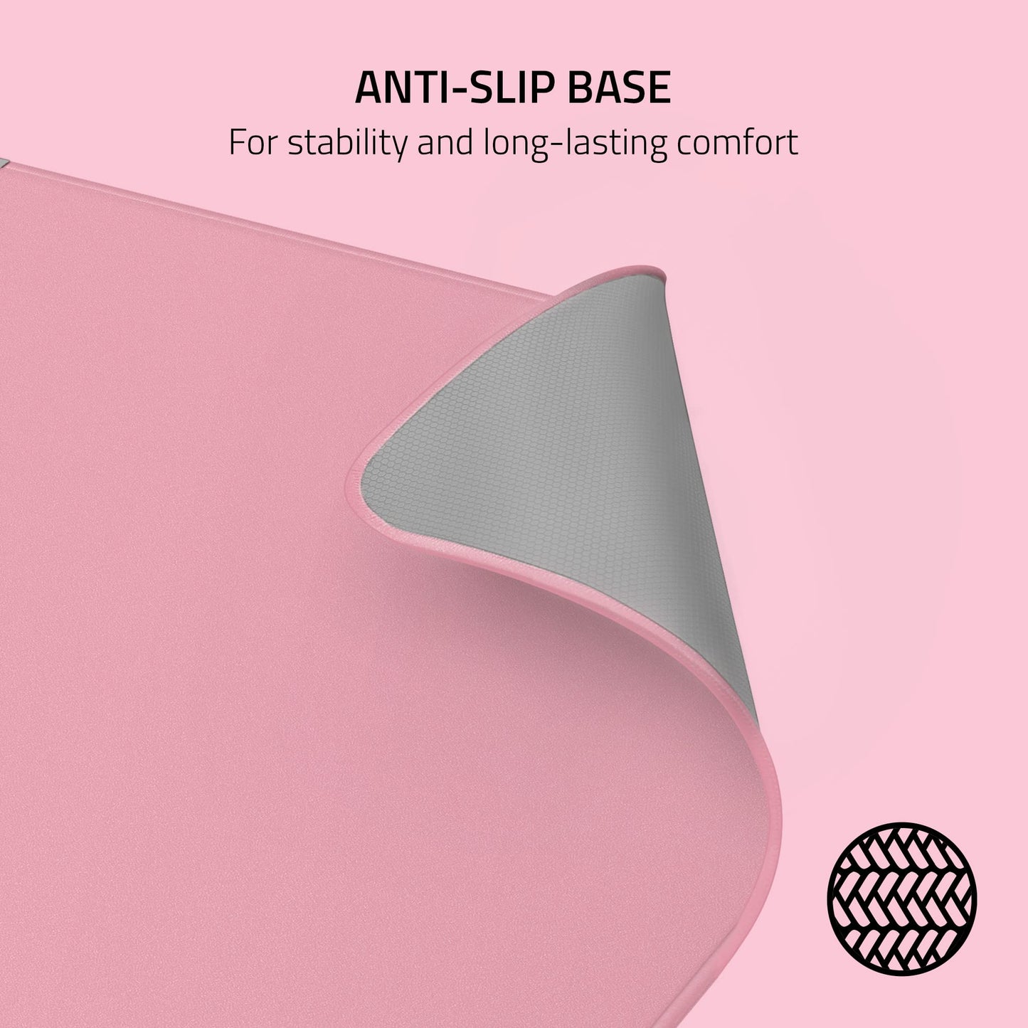 Razer Strider Hybrid Mouse Mat with a Soft Base & Smooth Glide, Pink
