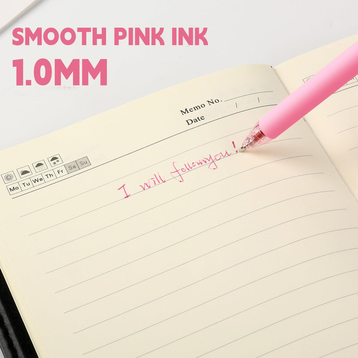 deegtran Pens Bulk, 50 Pack Smooth Pink Ink Ballpoint Pen, Wholesale Retractable Pens, No Bleed