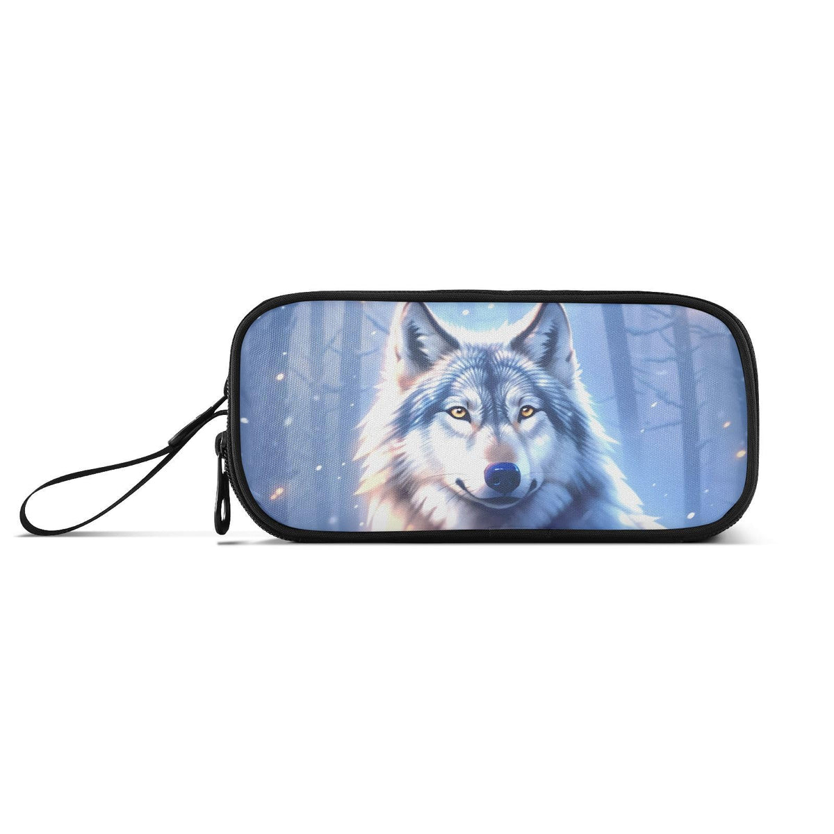 BOENLE Wolf Snowy Pencil Case Box Boys Girls Large Pencil Pouch Zipper Compartments Big Capacity