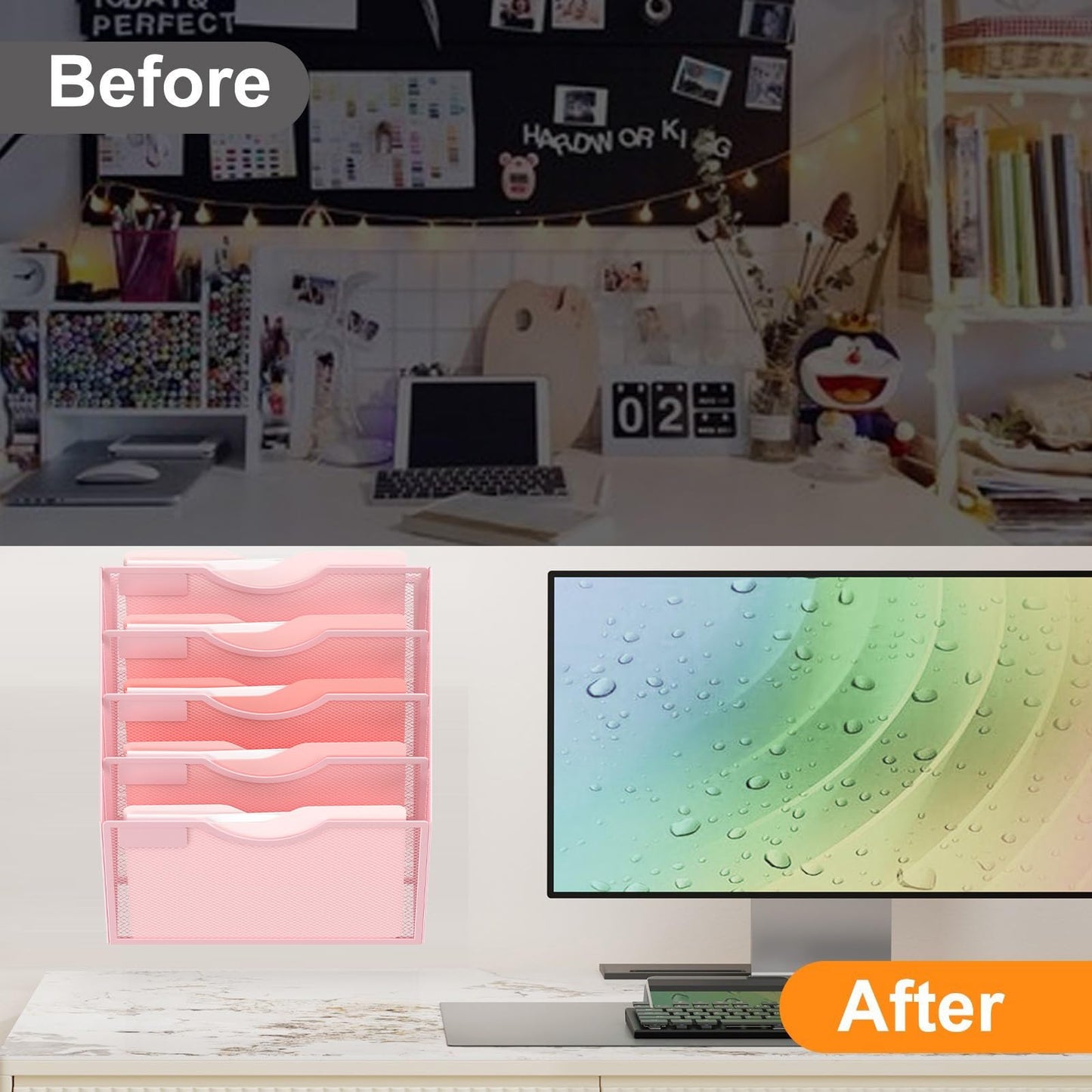 Kuntine.B Wall File Organizer Office Hanging Magazine Holder Wall File Organizer for Office Home