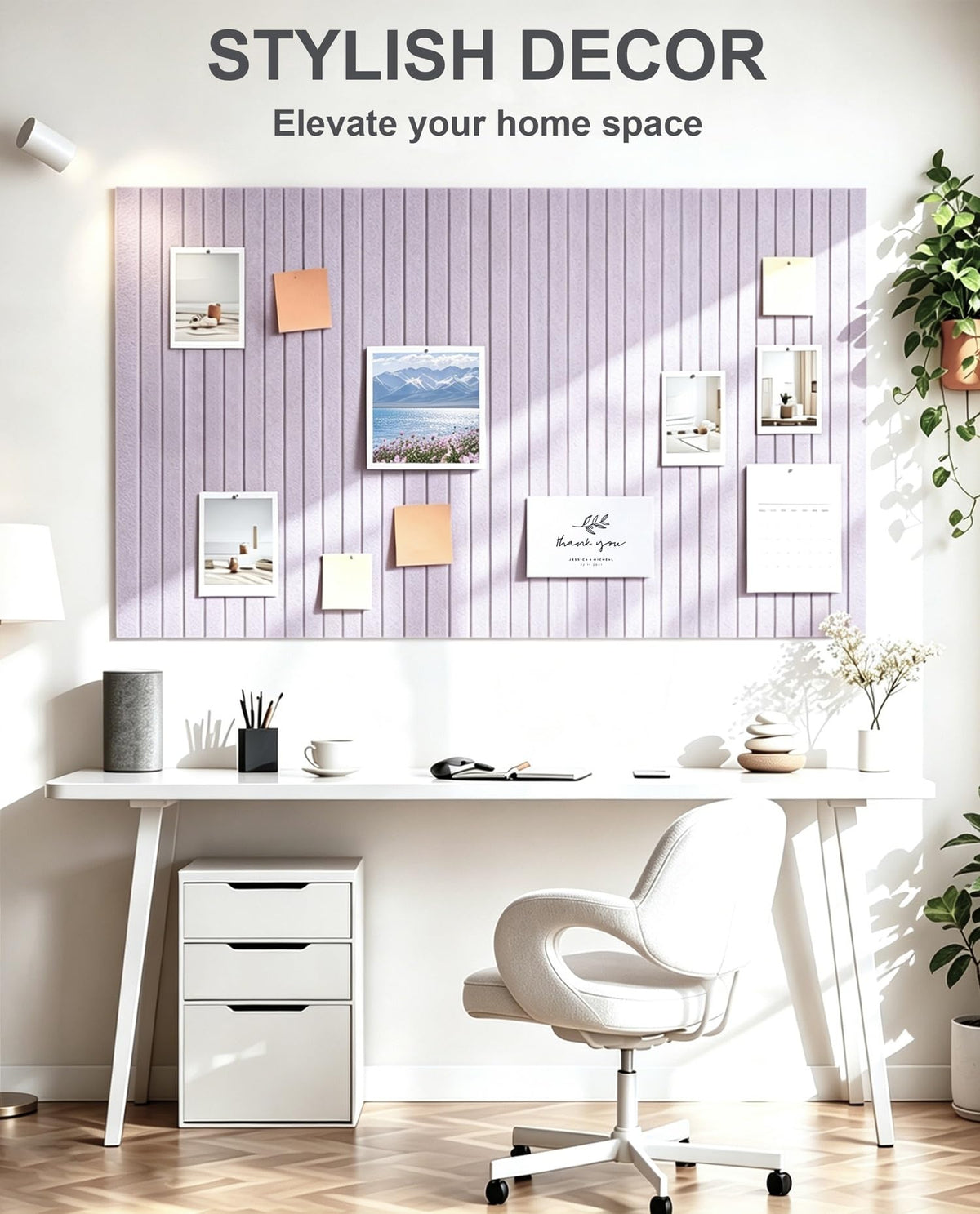 G Gamit 0.47" Thick Felt Pin Board 36"x24" Large Cork Board Alternative 6 Pack 11.81"x11.81"Felt