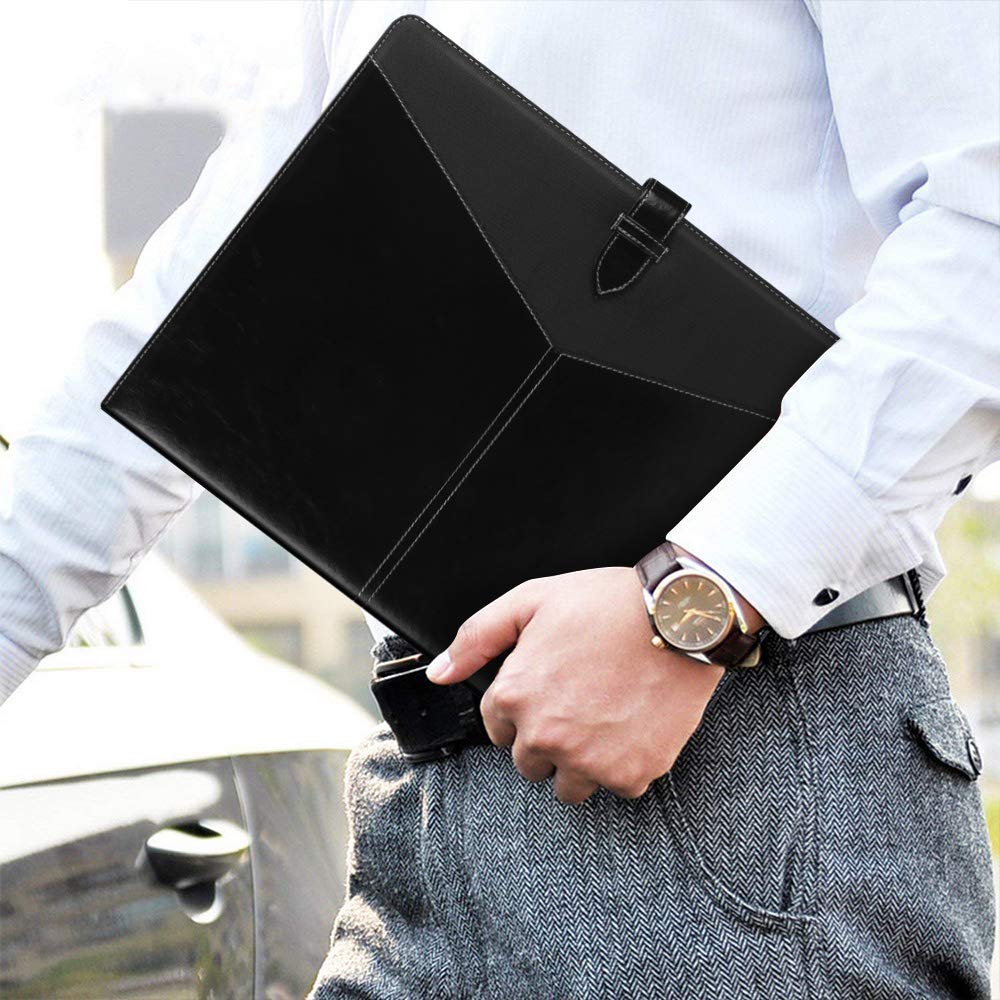 Toplive Padfolio 3 Ring Binder Organizer Business Portfolio Folder for Women, A4/ Letter Size PU