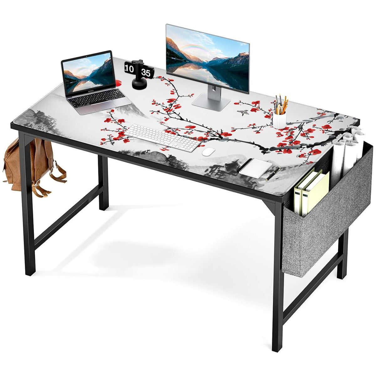 48x24 Inch Extended Gaming Mouse Pad, Japanese Cherry Blossom Desk Mat