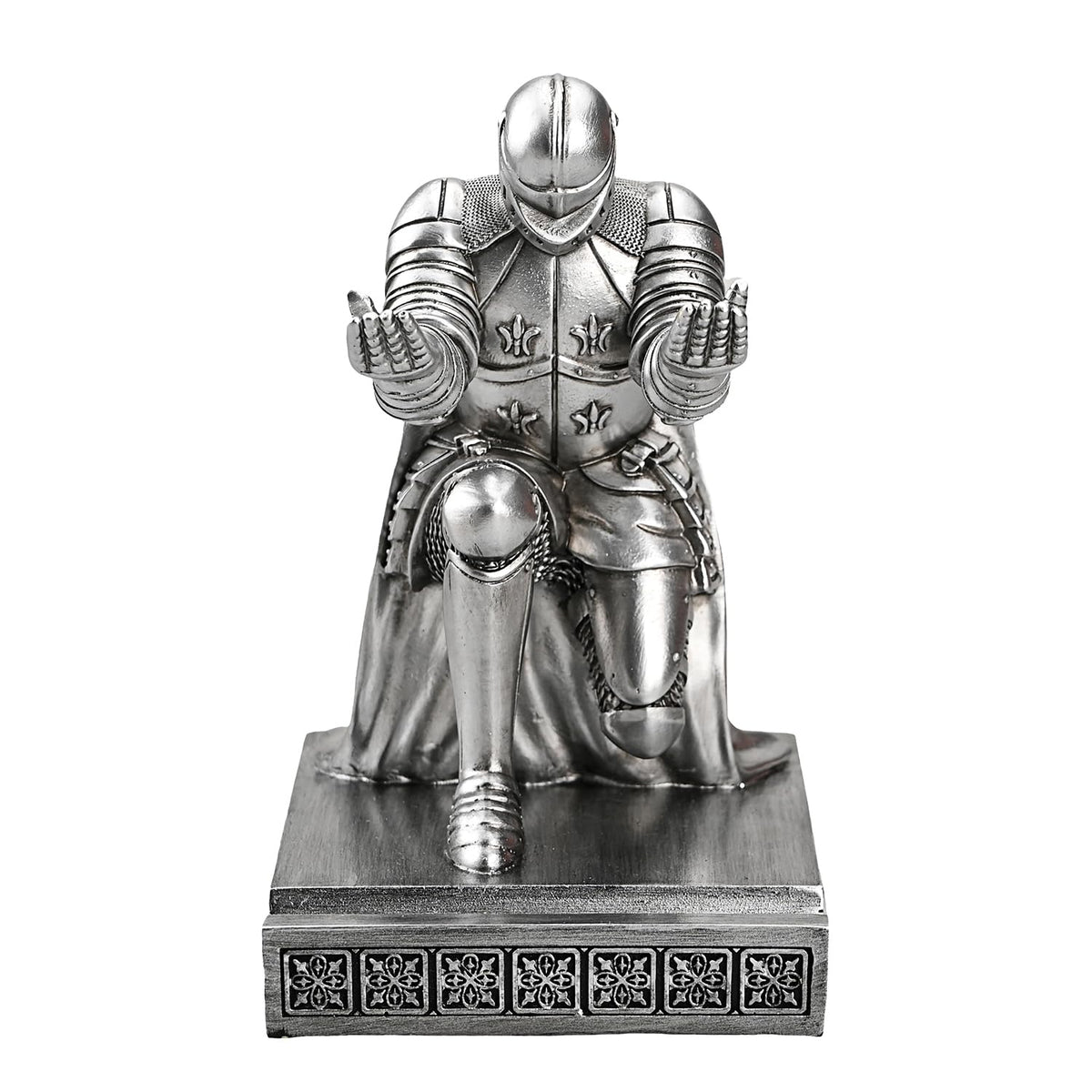 Windbreaker Soldier Knight Pen Holder Personalized Desk Accessory Silver