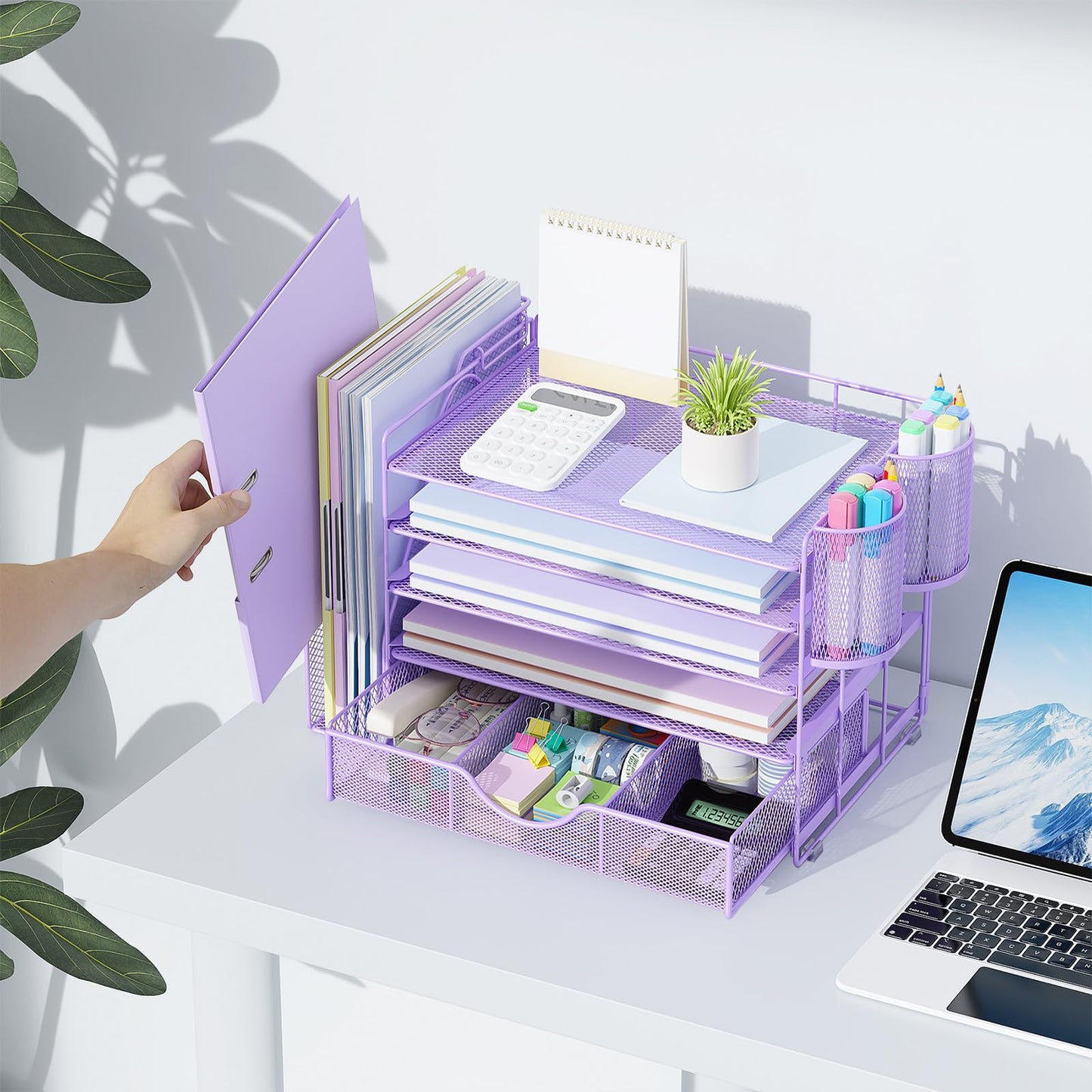 gianotter 5-Tier Desk Organizer with Drawers and File Holders