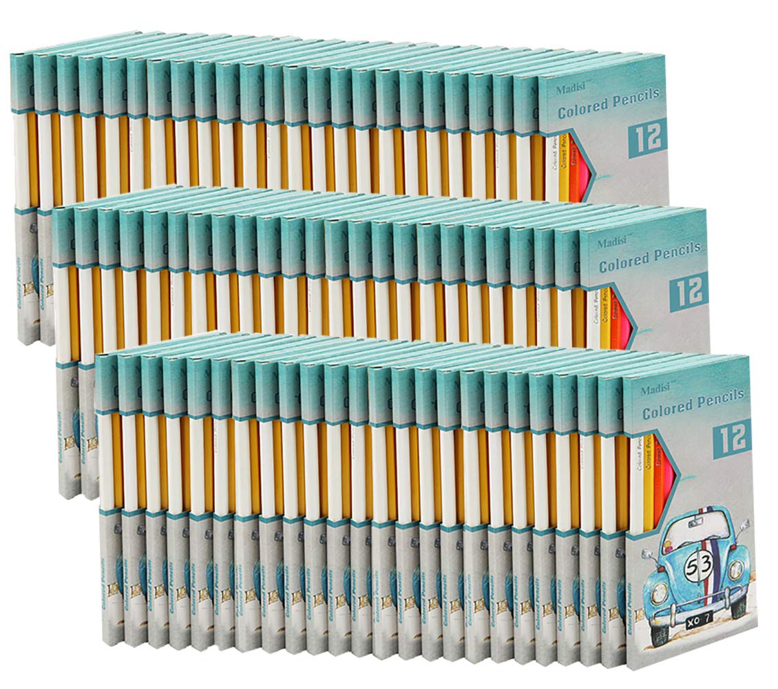 Madisi Colored Pencils Bulk, 72 Packs of 12-Count, 864 Count