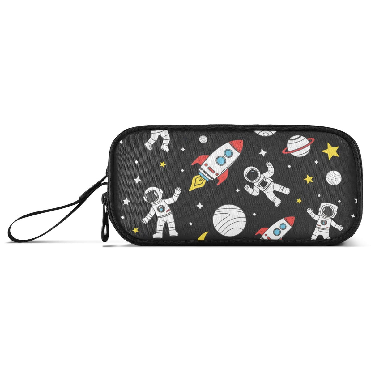 BOENLE Astronaut Rocket Planet Stars Pencil Case Box Boys Girls Large Pencil Pouch Zipper