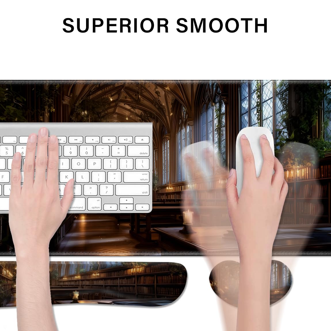 Desk Pad and Keyboard Wrist Rest, Large Mouse Pad + Keyboard Pad+Mouse Wrist Support, Non-Slip Desk