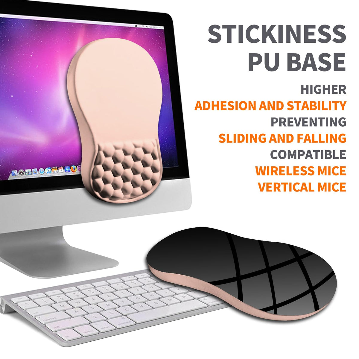 Armanza Ergonomic Joint Wrist Support Mouse Pad with Memory Foam Cushion Massage Bump, Carpal