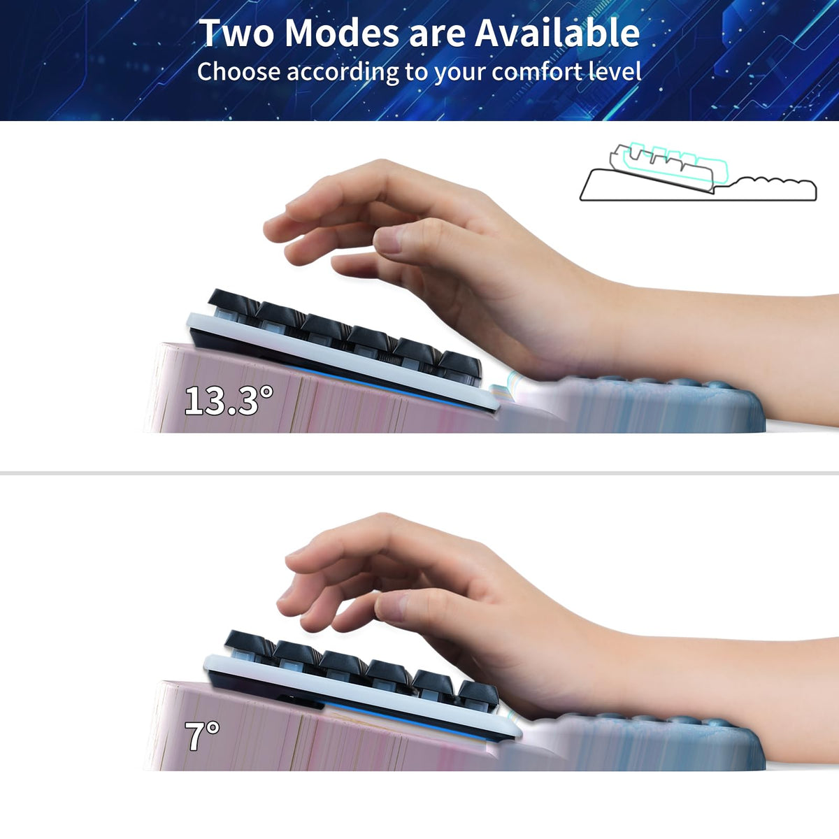 Laokiiy Keyboard Stand for Desktop, Keyboard Wrist Rest, Ergonomic Keyboards Holder for Easy Typing