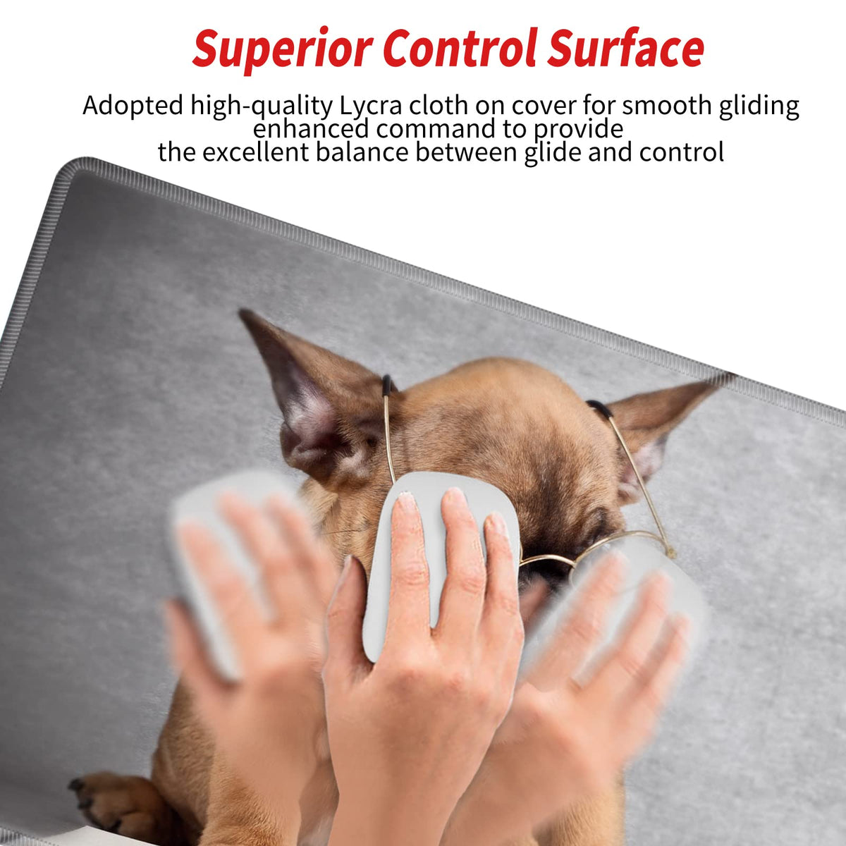 XL Mouse Pad Large 24x12 inch Dog Desk Mat Gaming Mousepad Long Desk Pad Big Computer Mat for