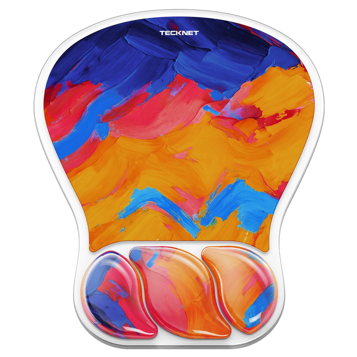 TECKNET Gel Ergonomic Mouse Pad, Mouse Pad with Wrist Rest, Oil Painting