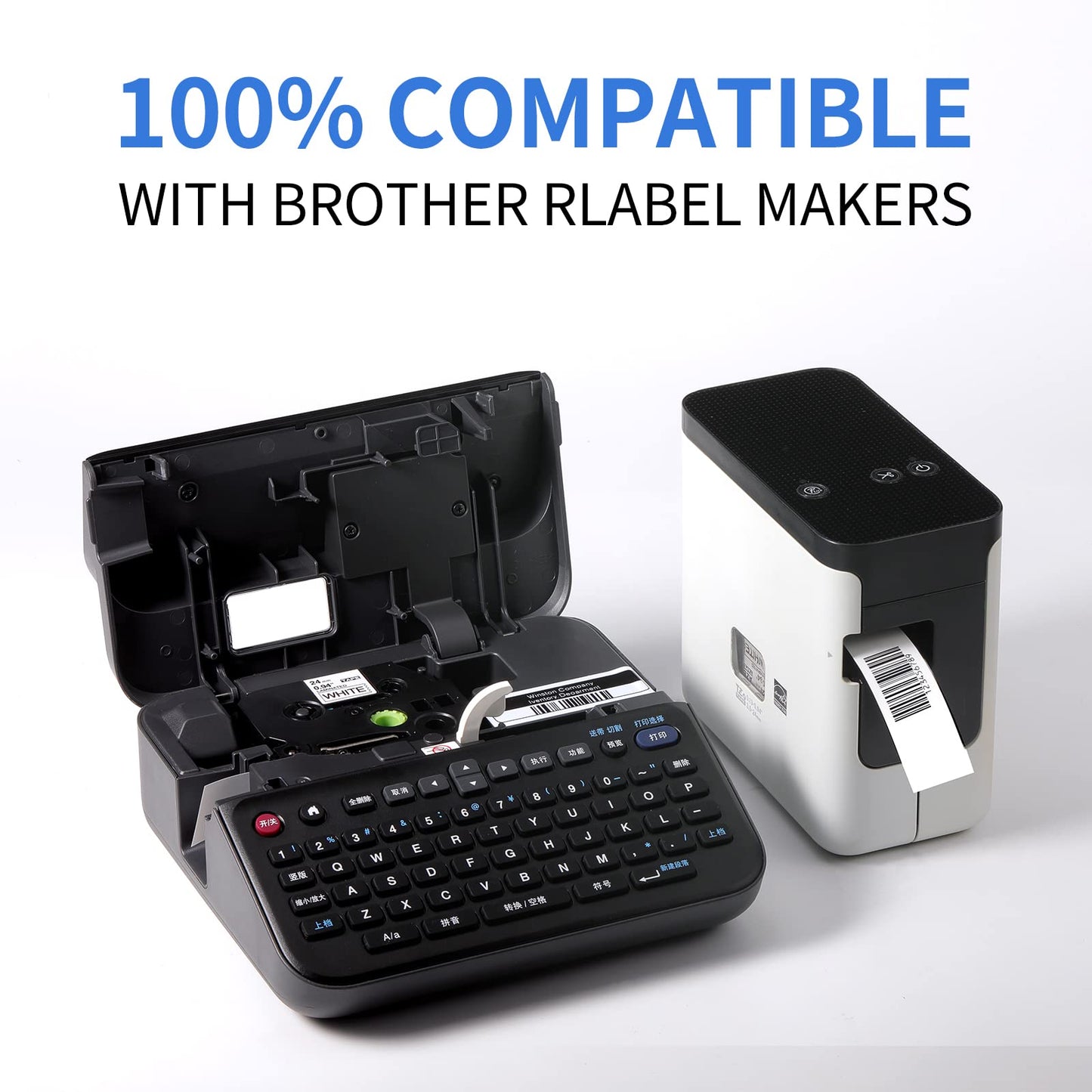 Oozmas Compatible with Brother Label Maker Tape 1 Inch TZe 24mm 0.94"