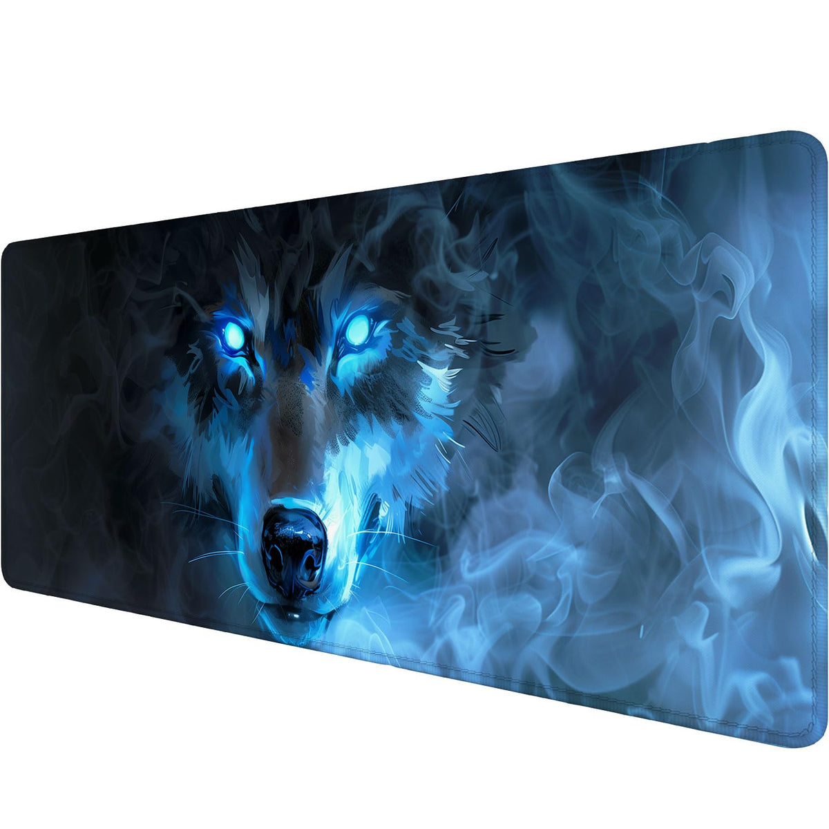Wolf Gaming Mouse Pad Misty Wolf Blue Eye Cool Animal XL Mouse Pad Large Mousepad Extended Laptop