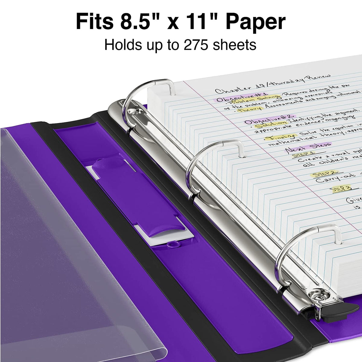 Staples 1-Inch 3-Ring Better Binder, Purple, 3/Pack (St55847-Ccvs)