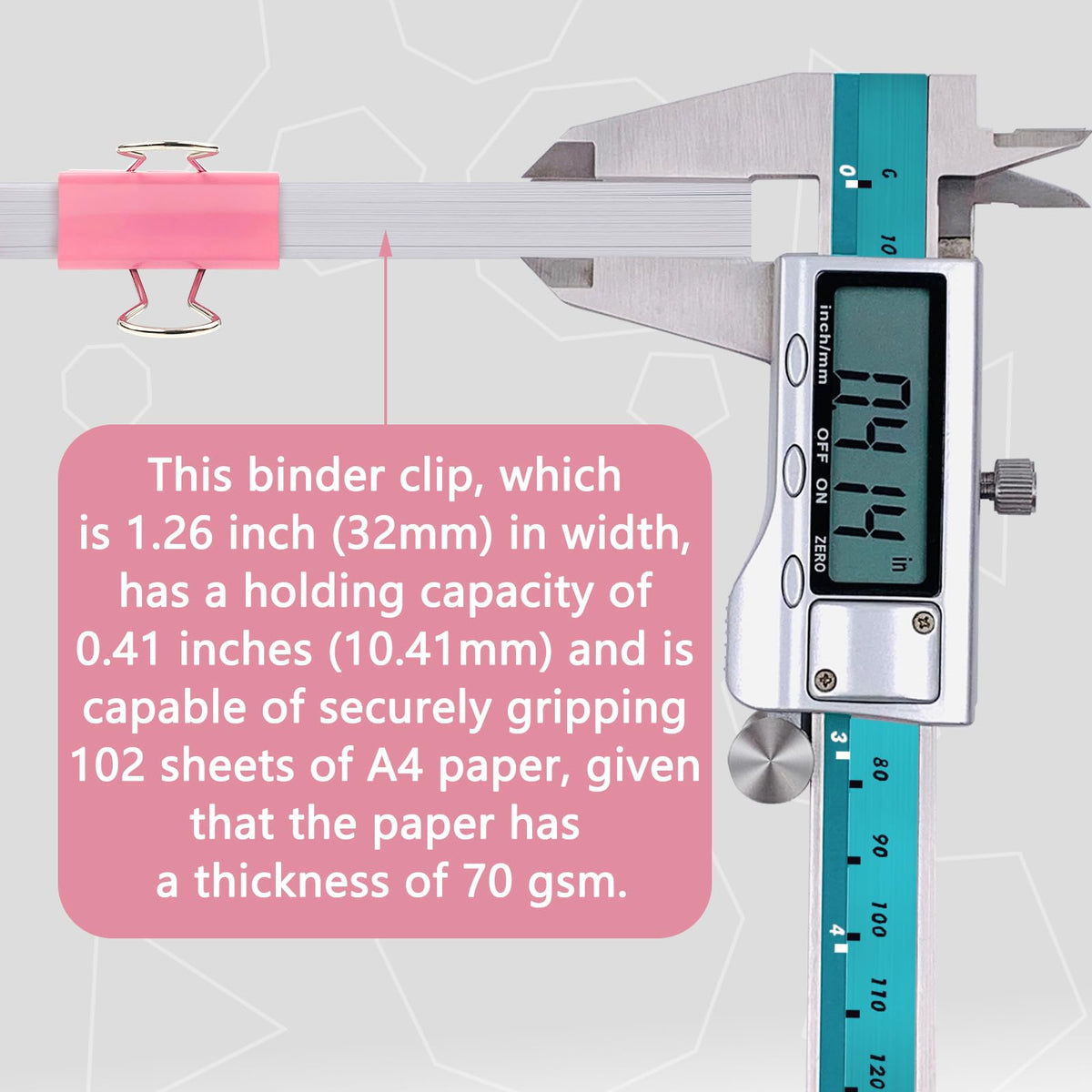 Ykimok 48 Pcs Medium Binder Clips, 1.25 inch(32mm), Colored Binder Clips, Paper Clamps Medium Size