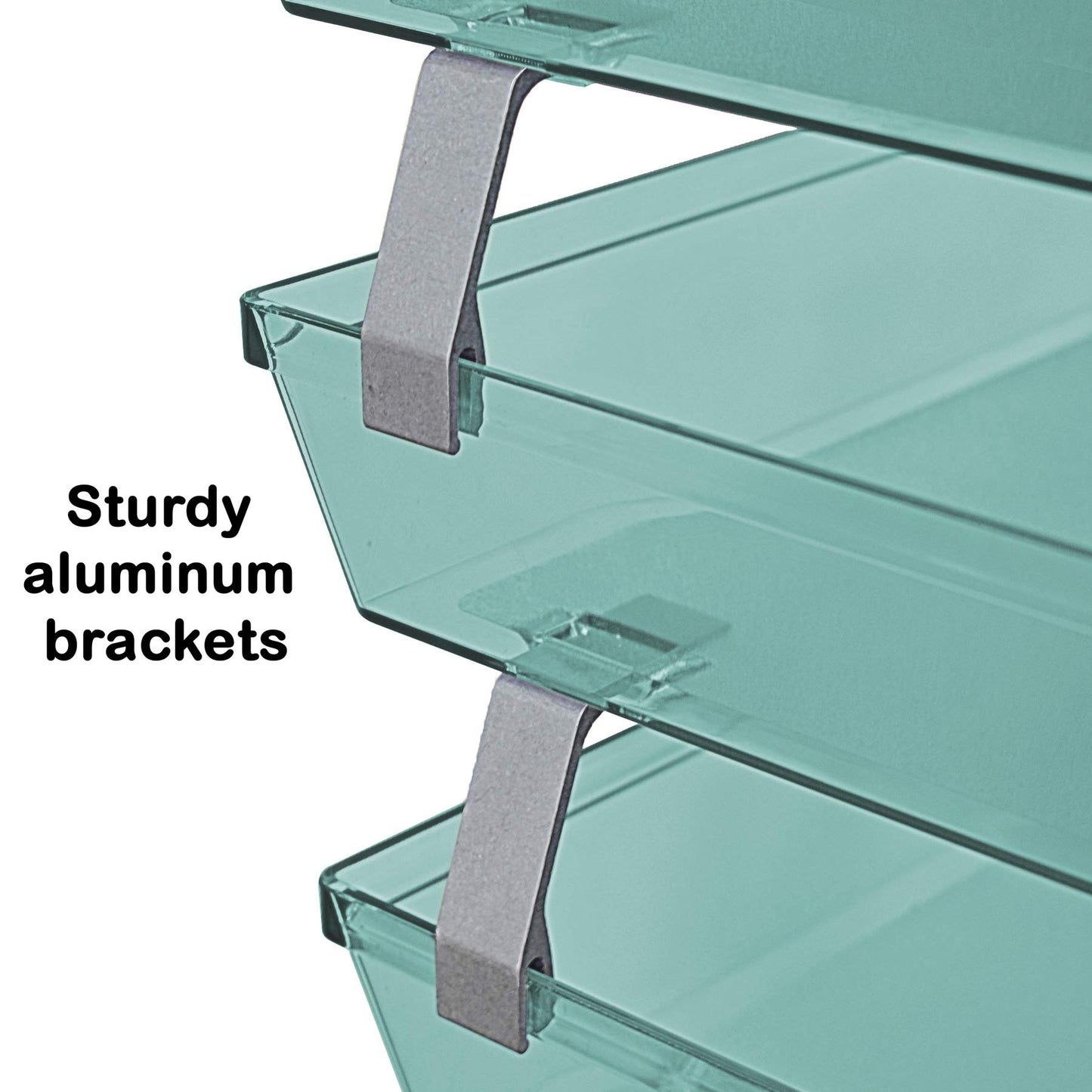 Acrimet 4 Tier Paper Letter Tray Side Load Letter Size, Office Desk File Document Organizer Plastic