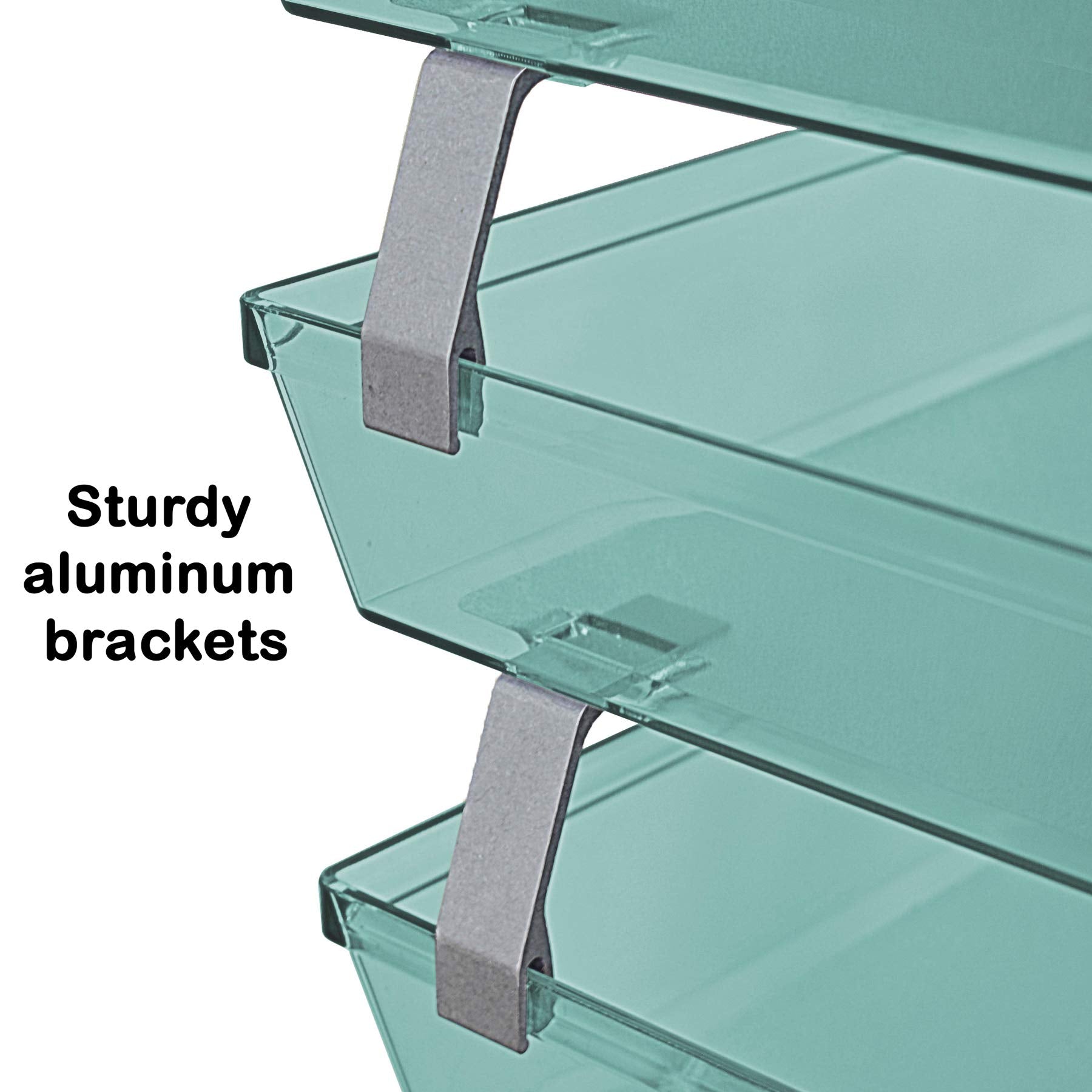 Acrimet 4 Tier Paper Letter Tray Side Load Letter Size, Office Desk File Document Organizer Plastic