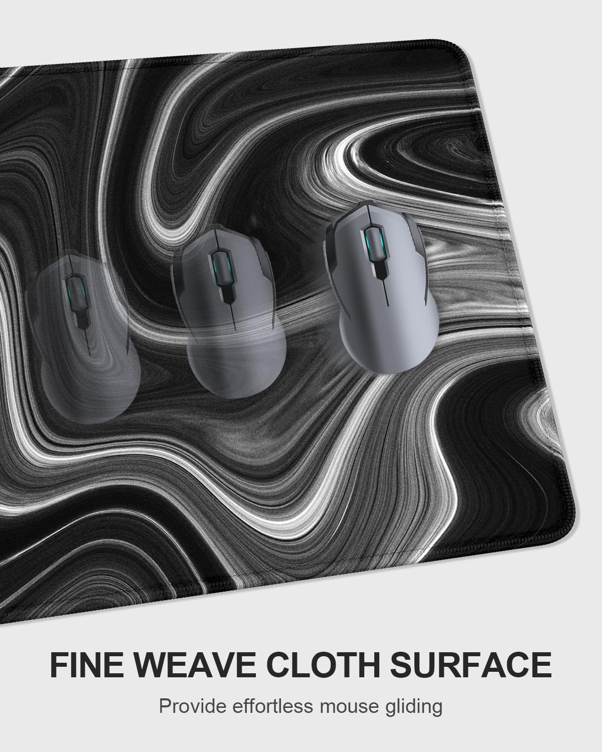 Auhoahsil Large Mouse Pad with Wrist Rests for Keyboard & Mouse, Thick Soft Ergonomic Memory Foam