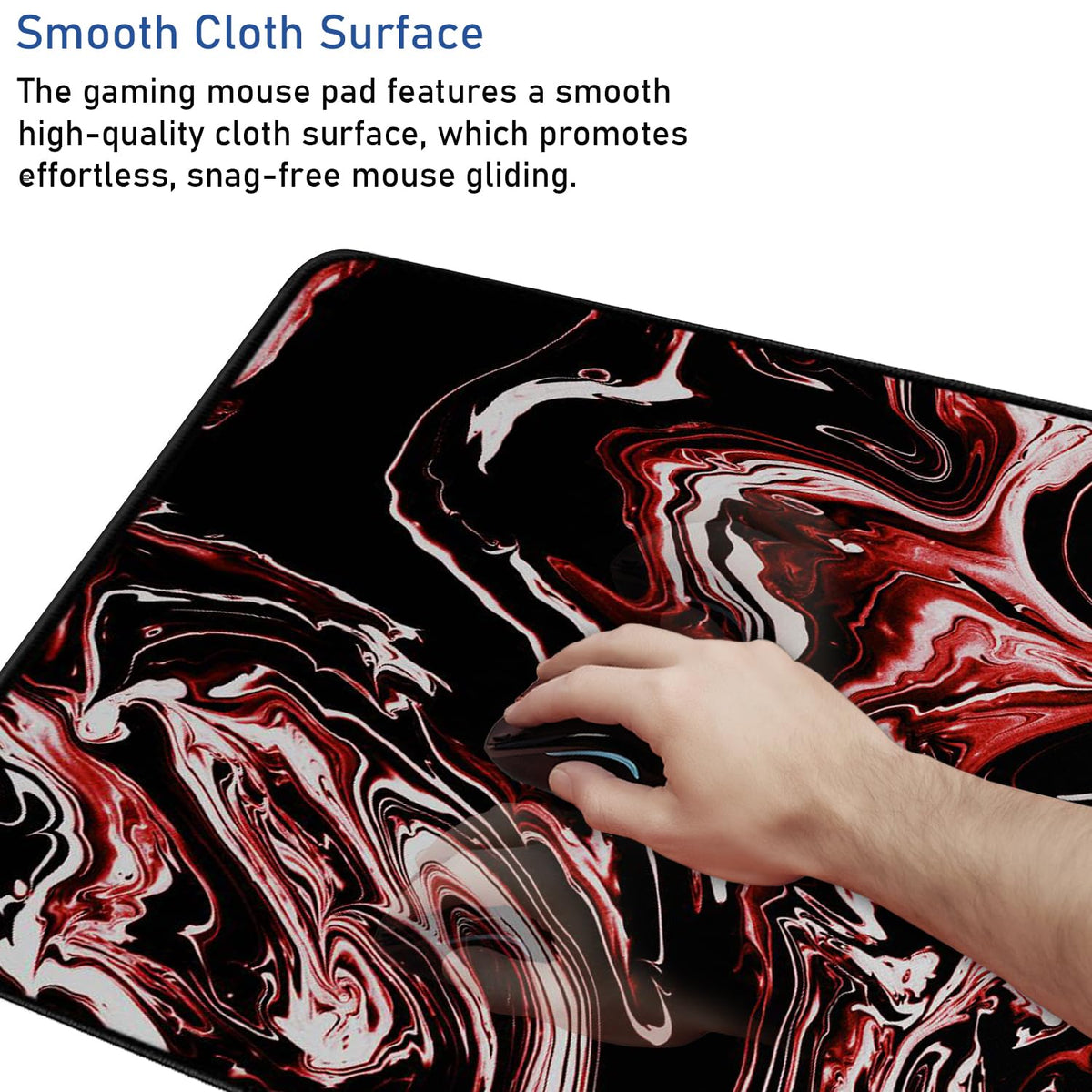 Large Extended Mouse Pad with Stitched Edges Waterproof 31.5X15.7In