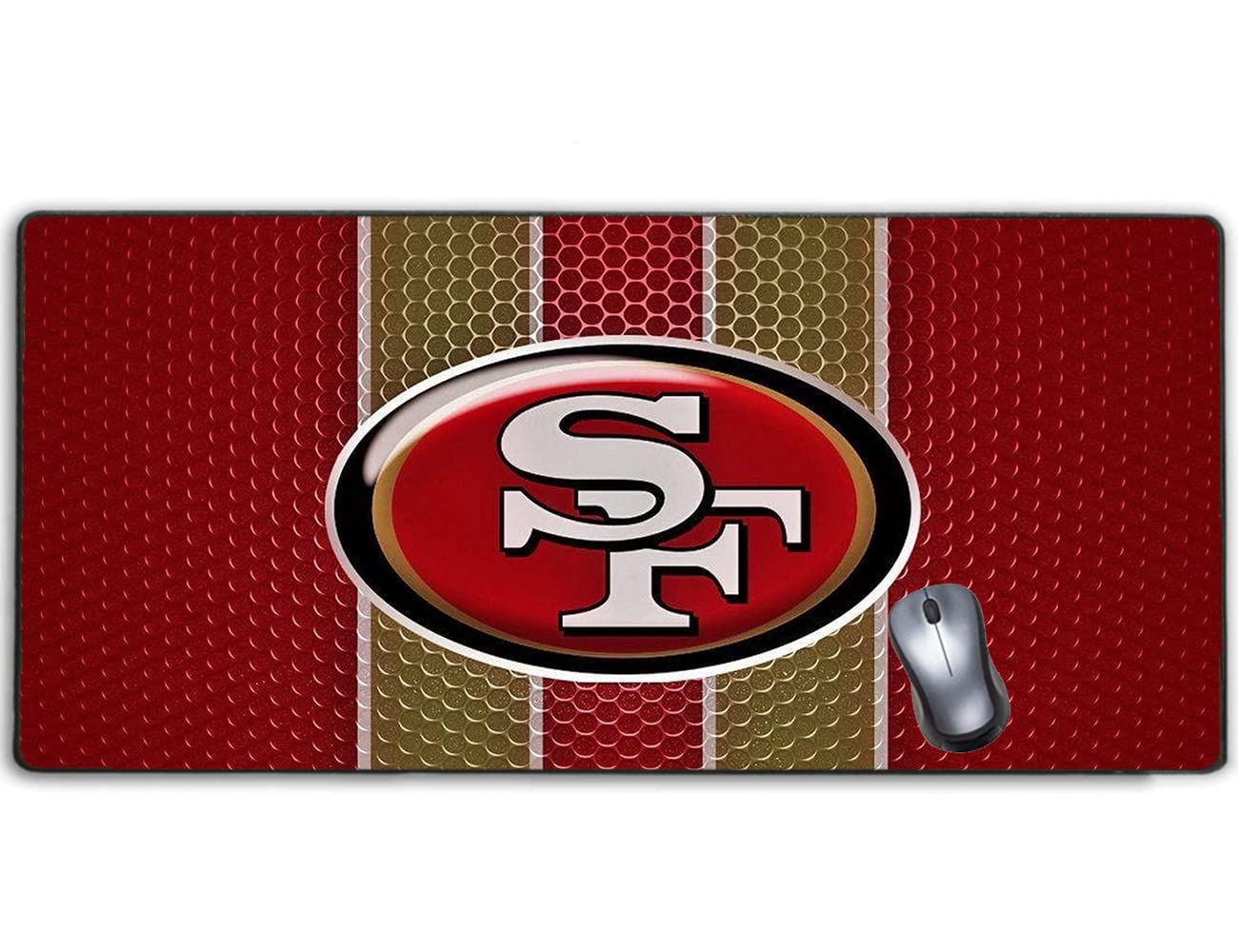 Large Gaming Mouse Pad,Stitched Edges Extended Mousepad with Non-Slip Rubber Base for Laptop