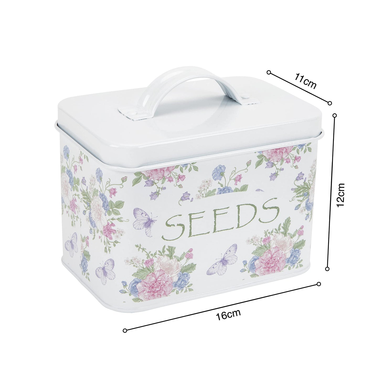 Katai – Seed Storage Box – Durable Metal Organizer for Gardeners with Lid, Monthly Dividers, 20