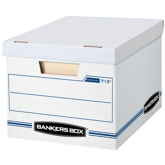 Bankers Box 12-Pack Basic-Duty File Storage Box with Lid, Letter/Legal