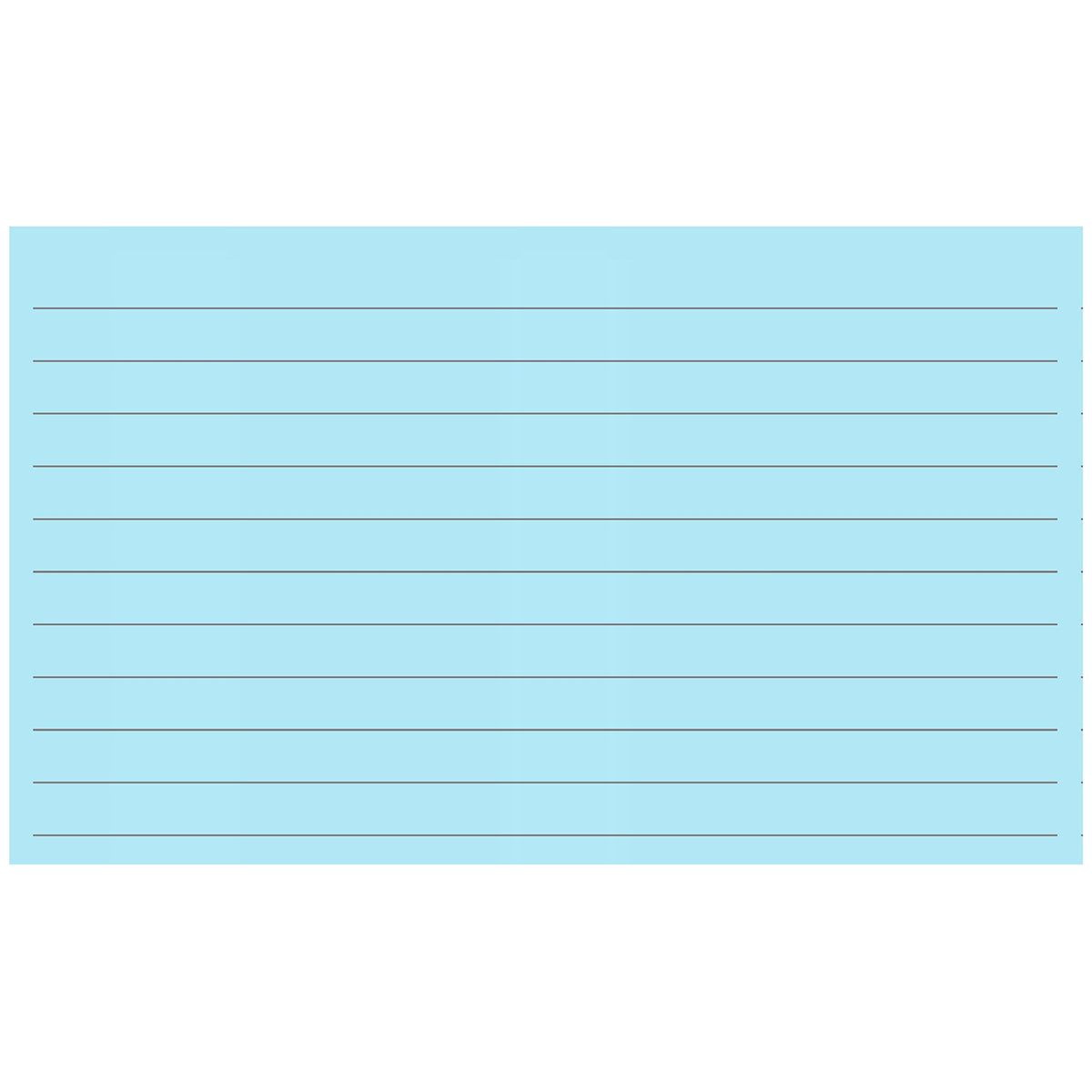 Colonial Cards: 150 Color Cardstock 3" x 5" Index Cards, Light Blue, Lined Landscape Format