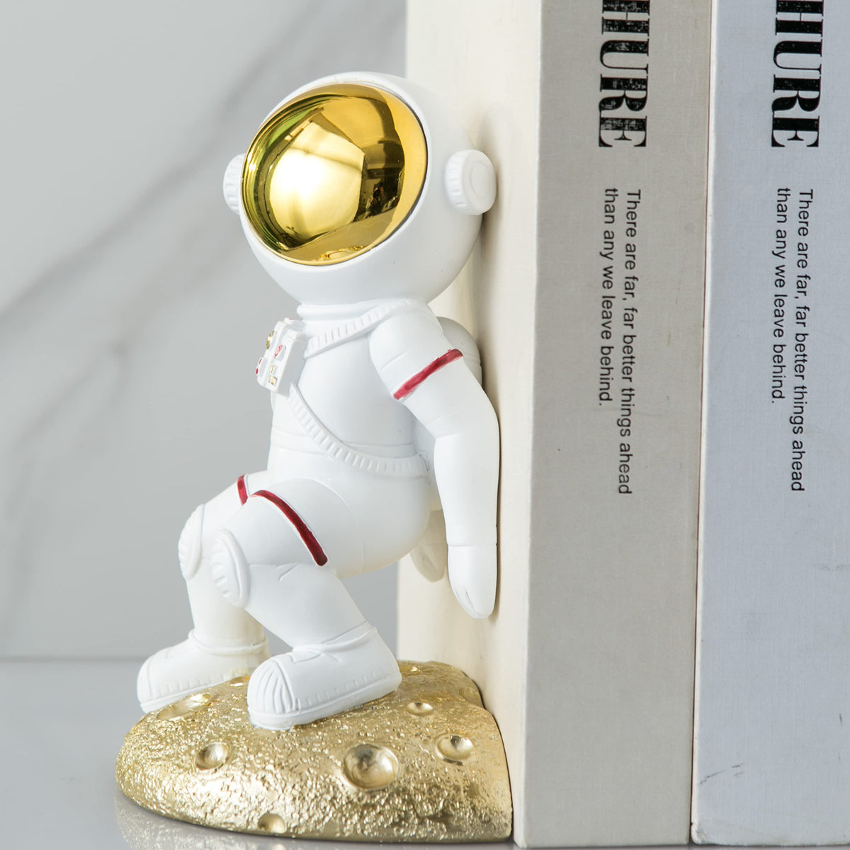 Banllis Space Bookends for Kids Room Nursery, Astronaut Themed Decor