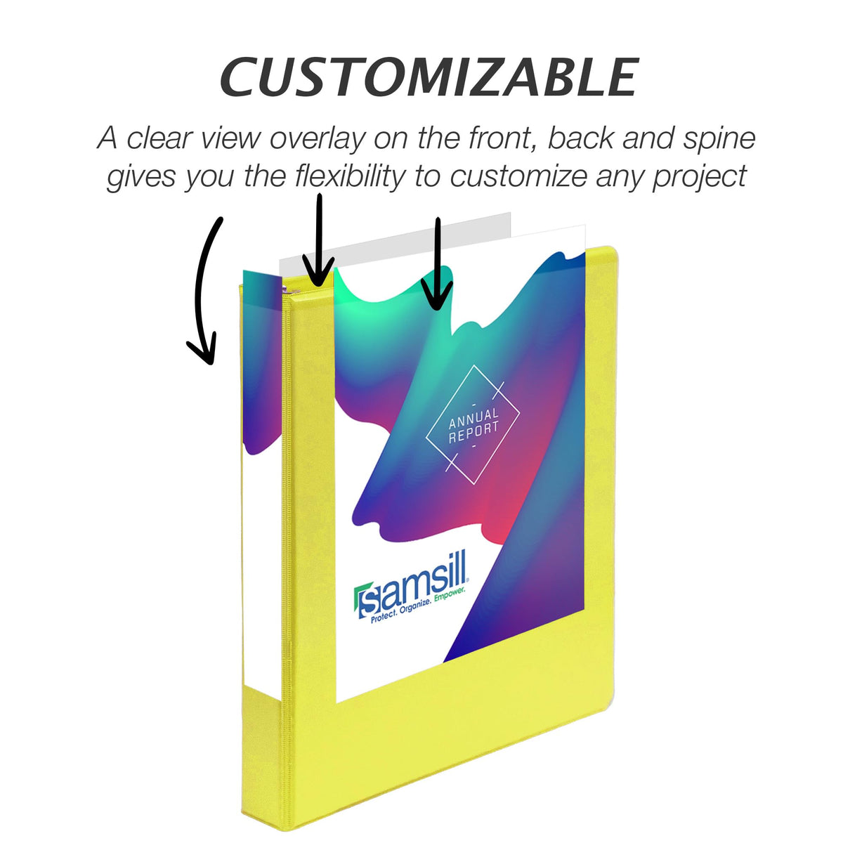 Samsill Durable 1 inch 3 Ring Binder, D Ring Binder, 100% Recycled Chipboard, Island Assortment, 6